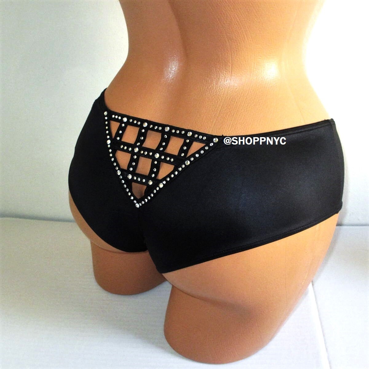 Victoria Secret Very Sexy Cage Back Cheeky Panty S M L Crystal Bling Smooth $29