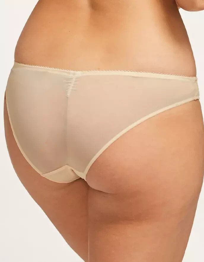 Figleaves Juliette Lace Brazilian Briefs Knickers 183182 Latte