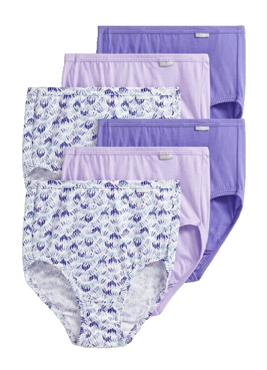 Jockey Elance 6 Pack Brief – Sheer Lilac/ Undulating Lilac / Lavender Bud Size 7