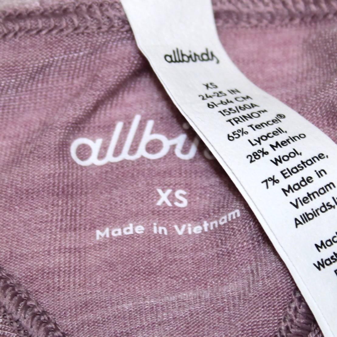 X3 Allbirds Trino Thong Underwear Pitaya Lavendar Merino Wool Blend XS 24-25″