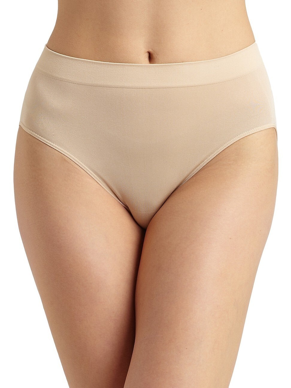 Wacoal L137429 B-Smooth Natural Nude Seamless Hi-Cut Brief Panty Women’s Size L