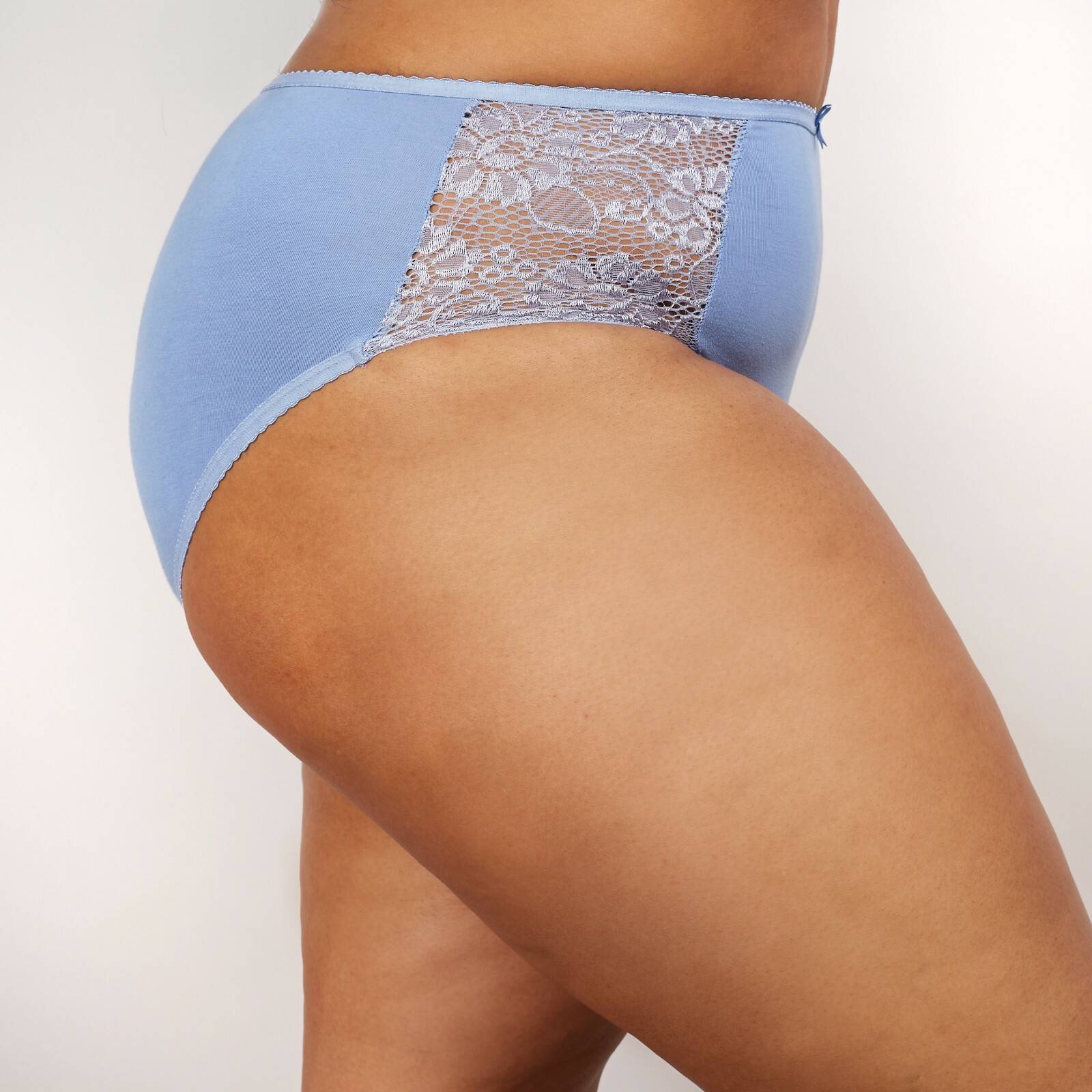 WOMENS MIDI BRIEFS COTTON LACE KNICKERS SEXY LADIES UNDERWEAR PLUS SIZES 14-32