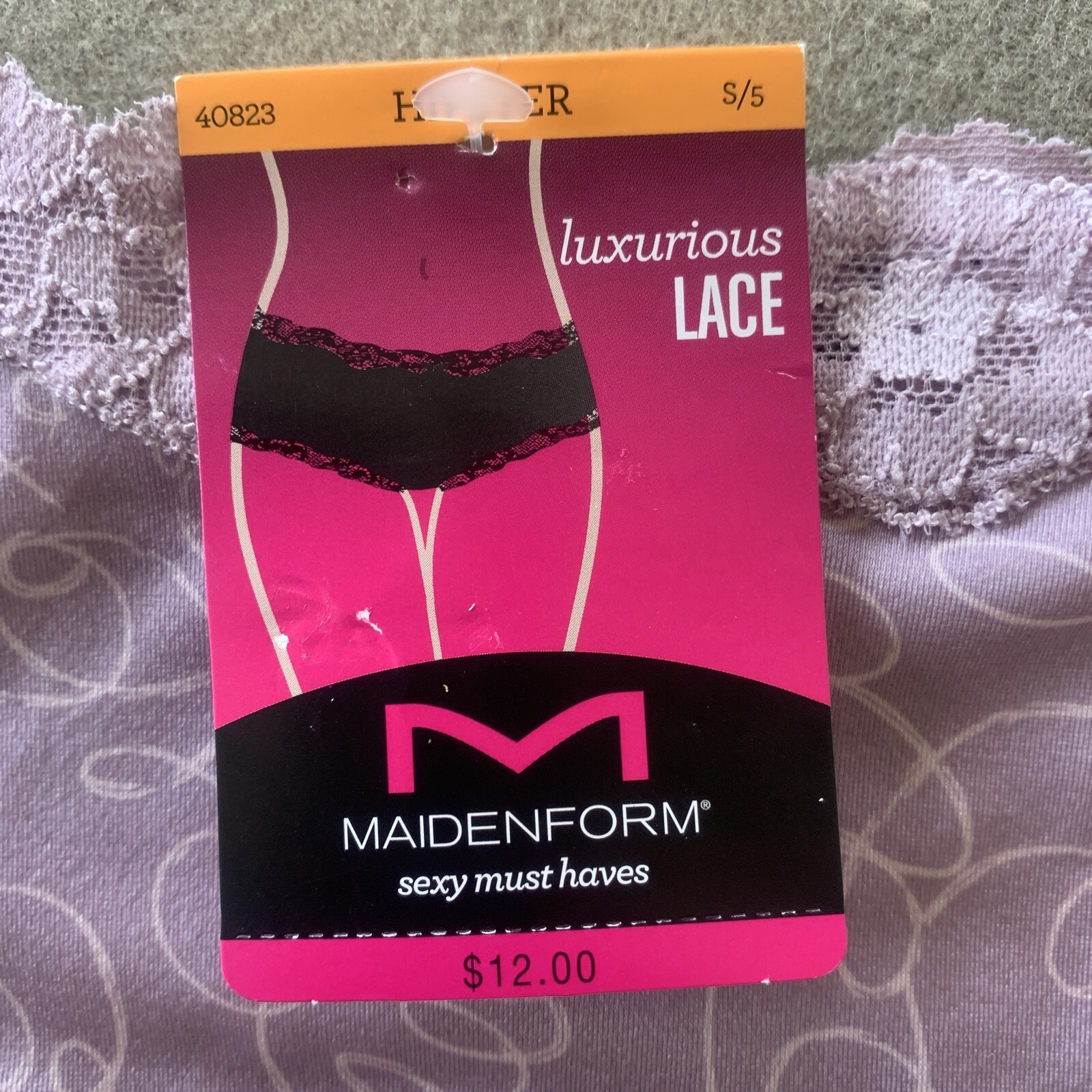 Maidenform Women Cheeky Lace Hipster Panty Underwear 40823 Small 5 Purple Lilac