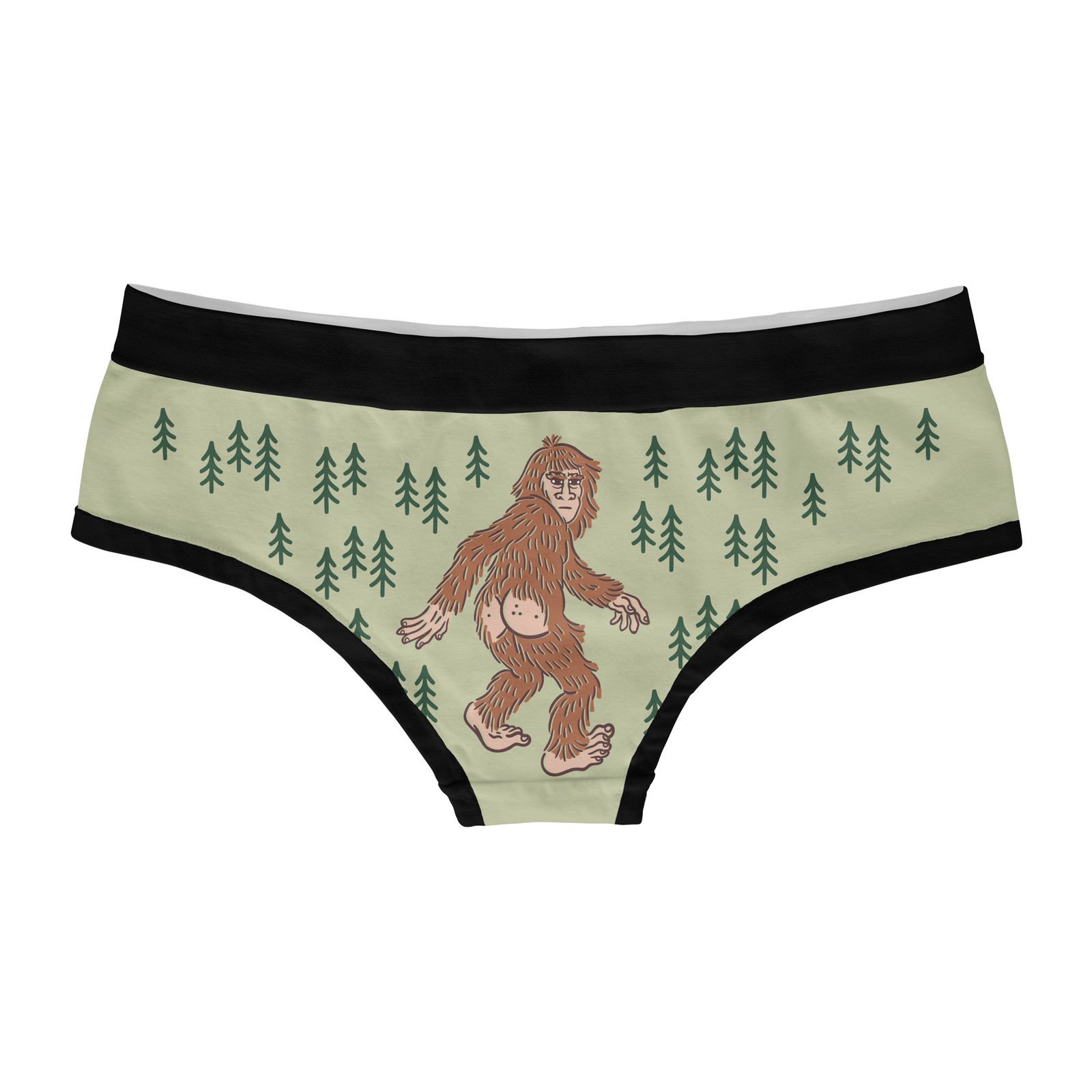 Womens Assquatch Panties Funny Bikini Brief Sassquatch Bigfoot Butt Graphic Cool