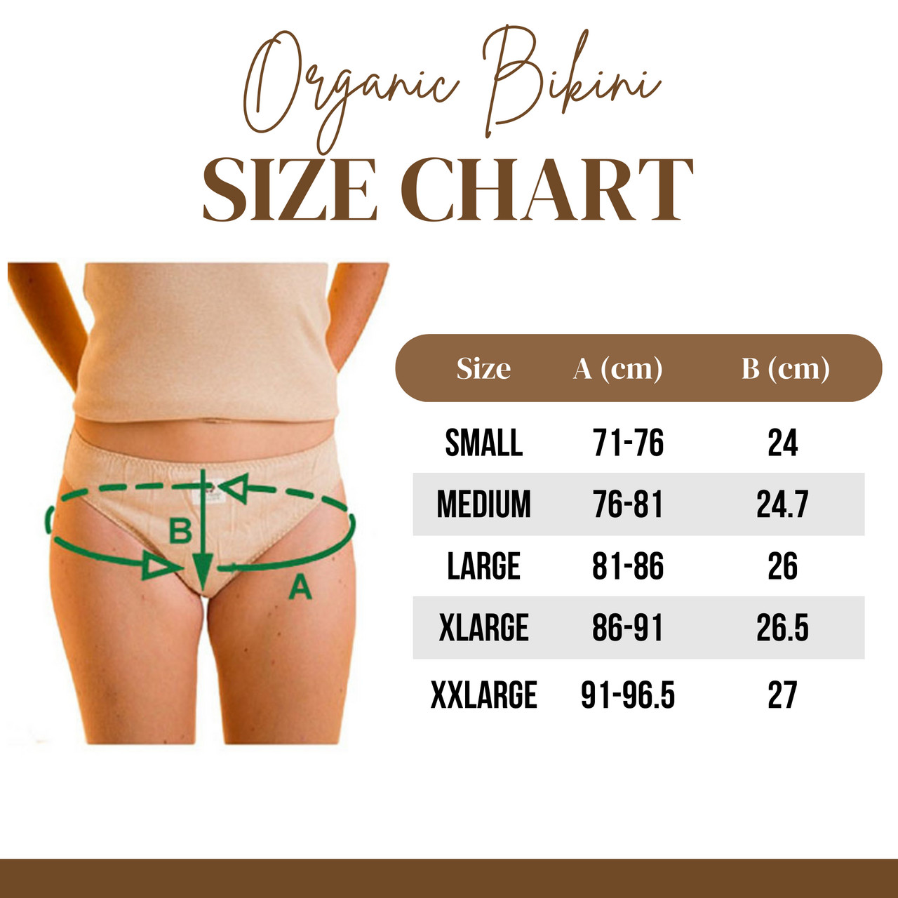 100% Organic Cotton Womens Underwear Bikini Sustainable Sexy Panty White XLarge