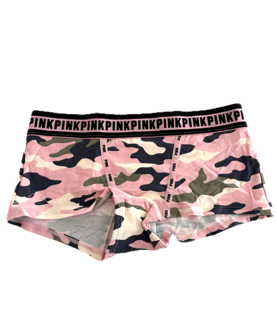 Victoria’s Secret PINK Logo Boyshort Panty Pink Camo