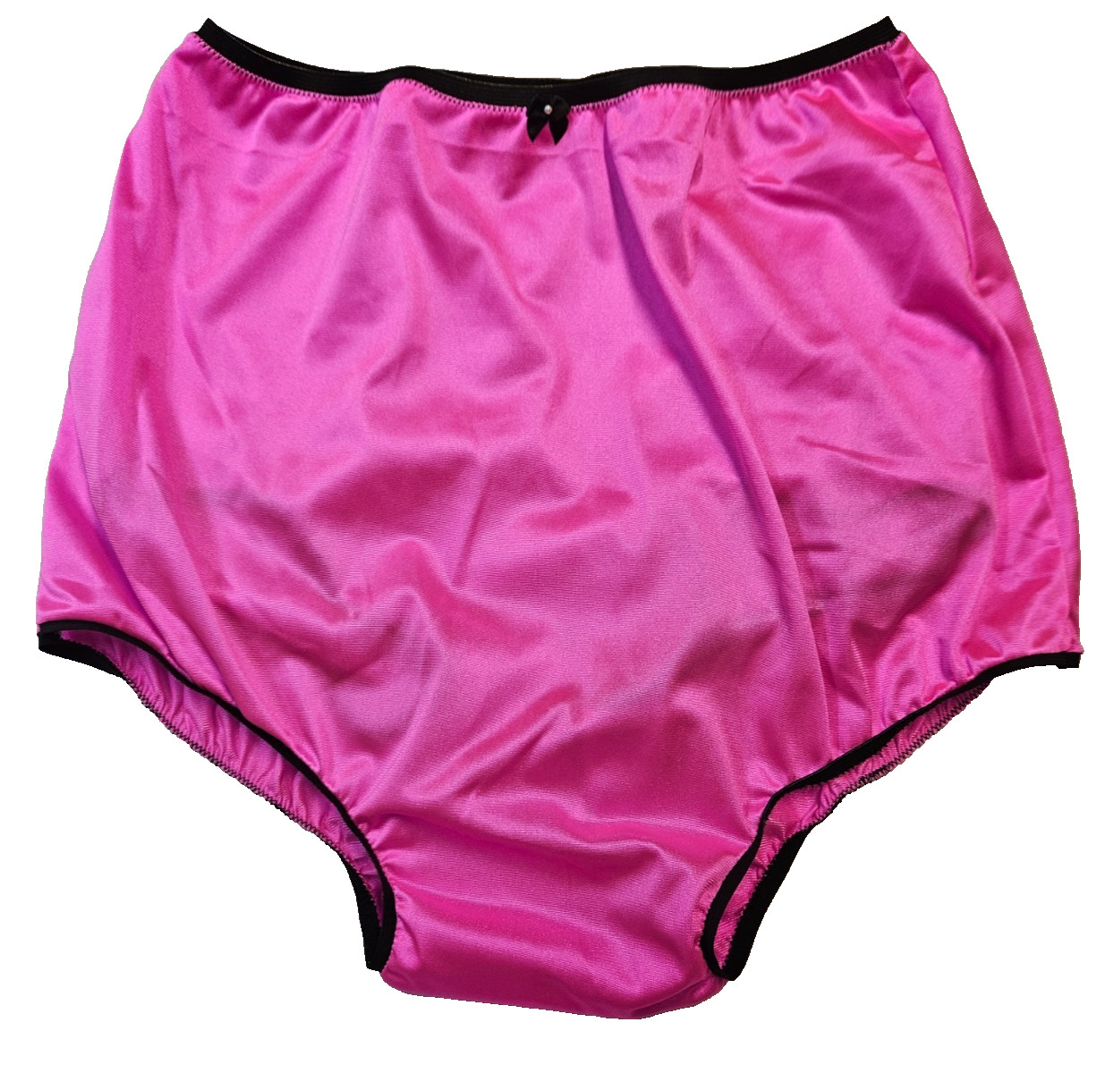 HOT PINK Nylon Tricot NO LACE Bubble Bloomer & PANTY 2 LAYER 27-42 **