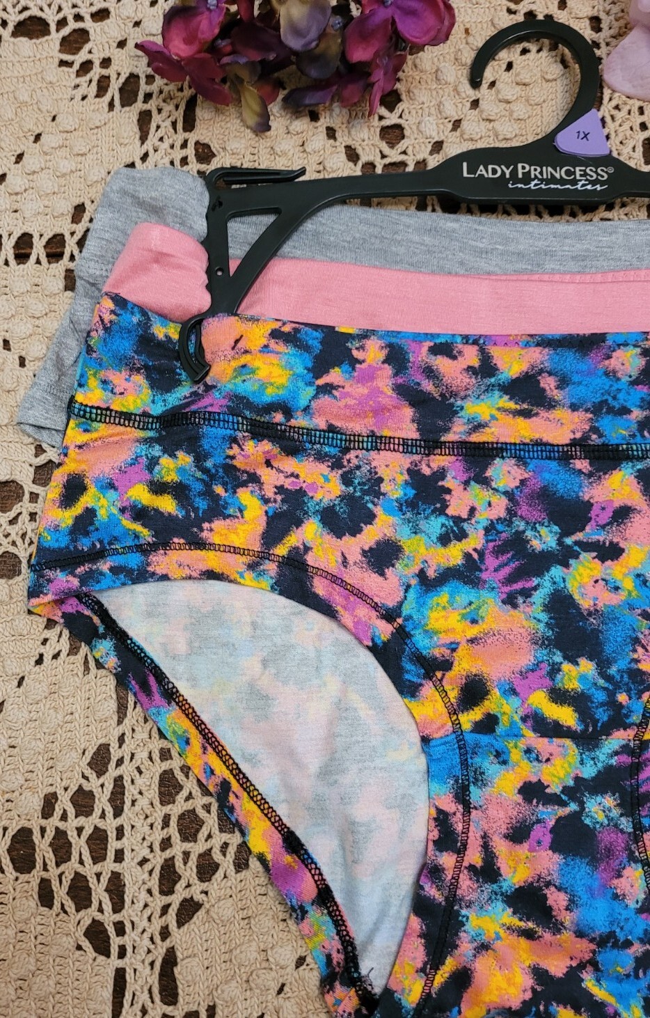 LADY PRINCESS INTIMATES 3 Pack SO Super Soft Hipster Panties Size 1X