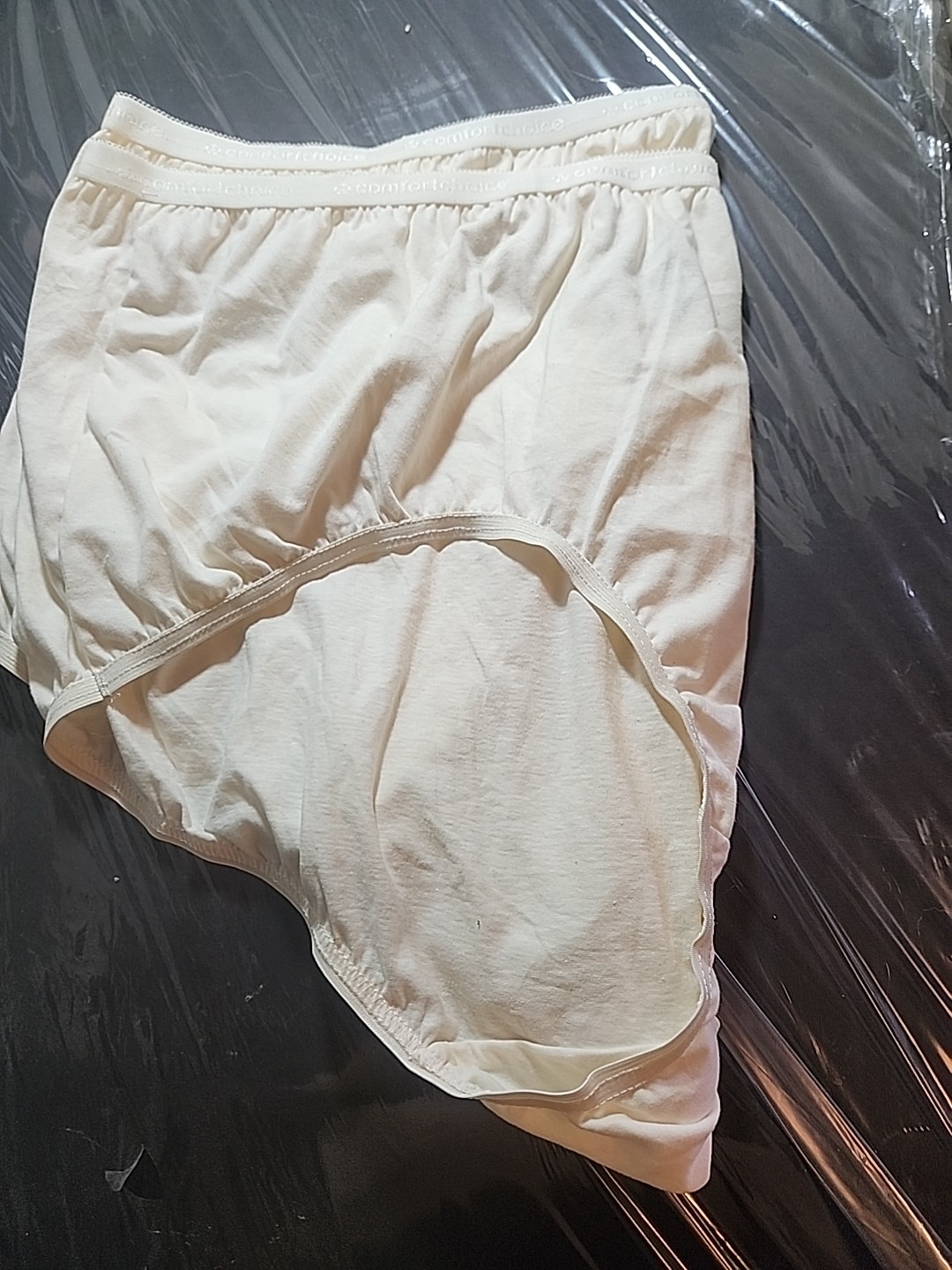 COMFORT CHOICE PANTIES, SIZE 16, Cotton 2 Pairs New Without Package Cream Color