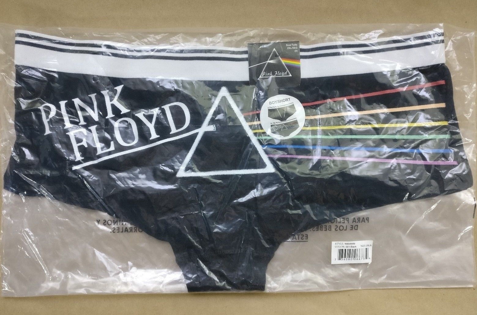 Pink Floyd Boyshort Panties Prism Dark Side of the Moon Women’s Underwear S-2XL