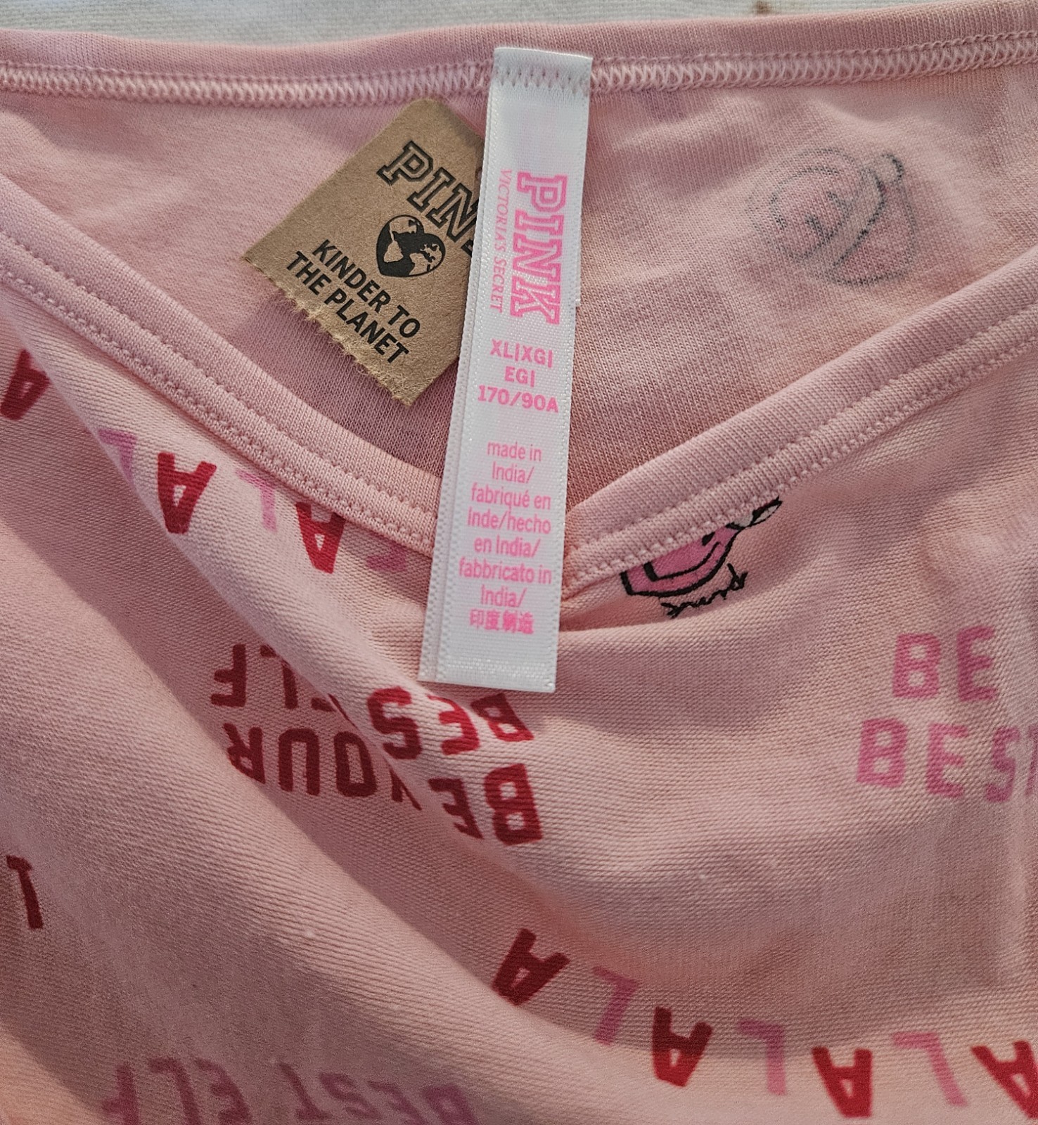 PINK Logo Boyshort Panties, Pink/Red Christmas Holiday Graphic Print, XL, 1 Pack