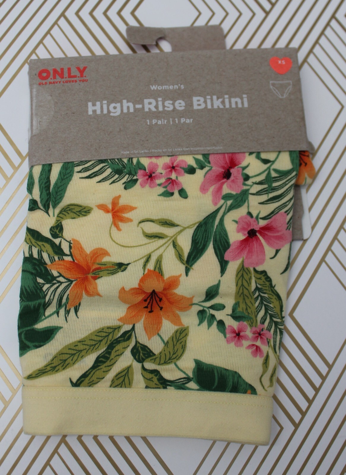 Old Navy O.N.L.Y Womens High Waisted Bikini Underwear Yellow Size XS NWT