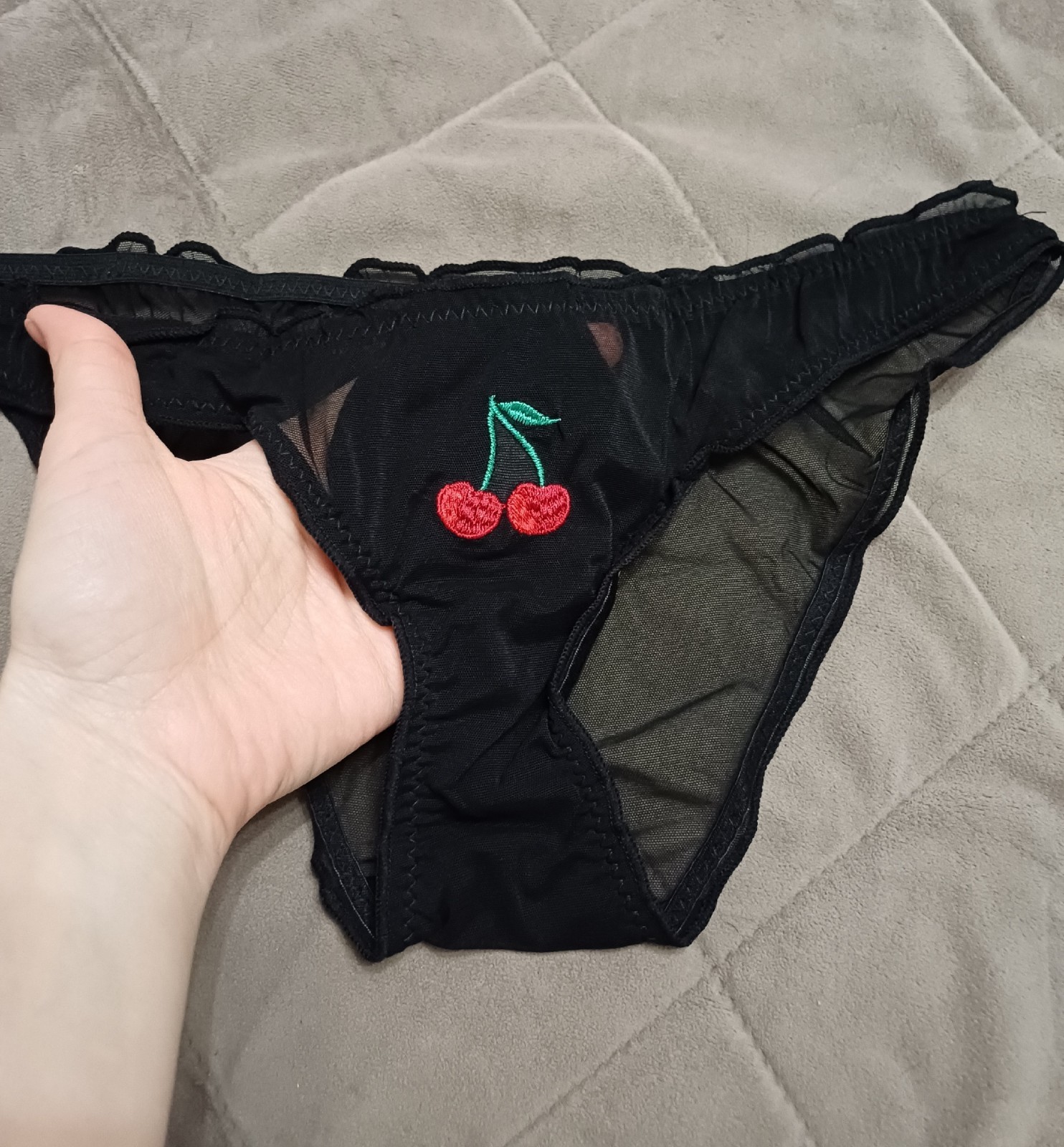 Sexy Black Cherry Small (US 26-30 inches) Panties Lingerie US Seller