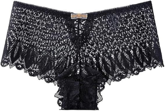 Womens Underwear Lace Hollow-Out Tie Brief Sexy Breathable -3pcs