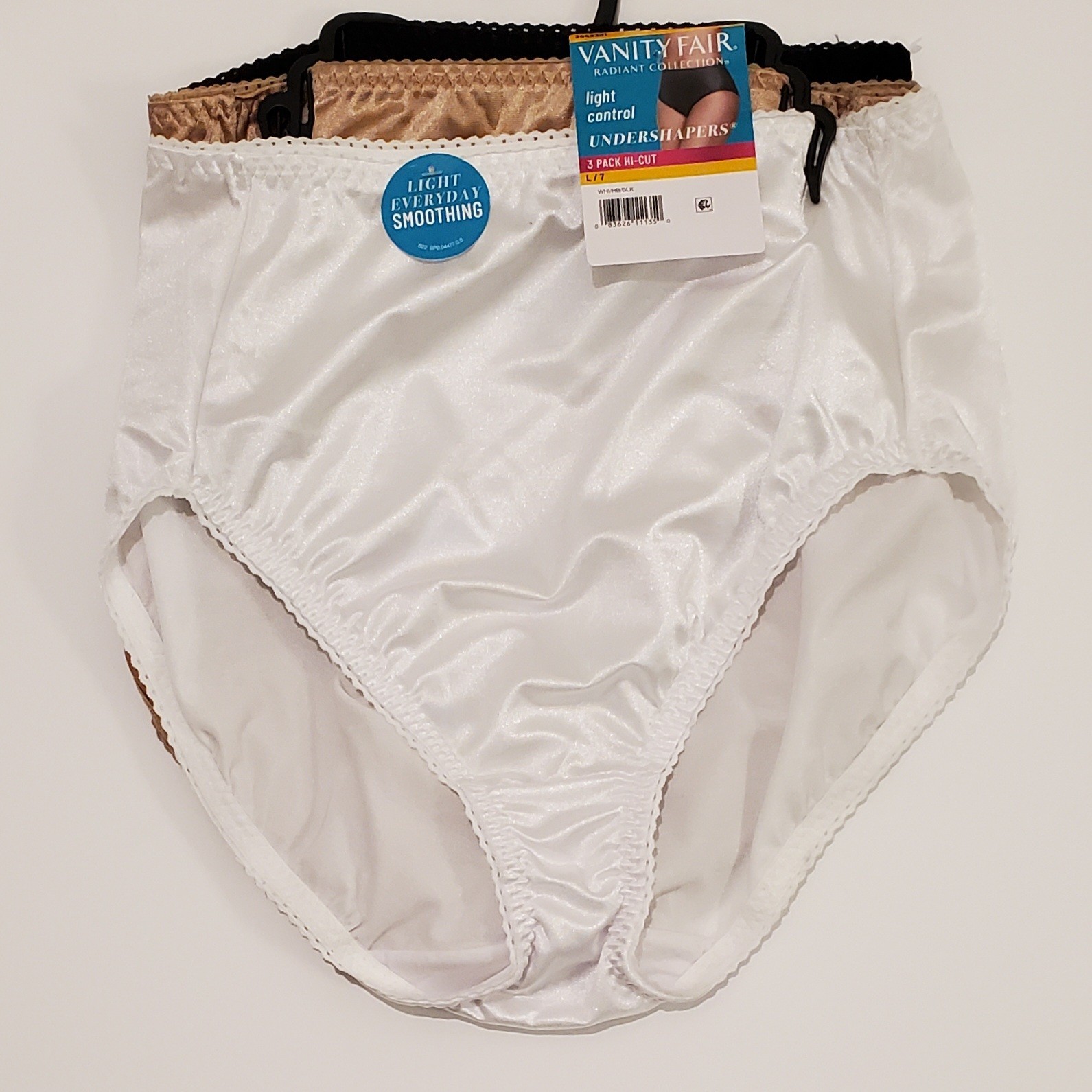 Vanity Fair Radiant Undershaper Underwear Womens S5 to 5XLHi-Cut 3 Pk Multicolor