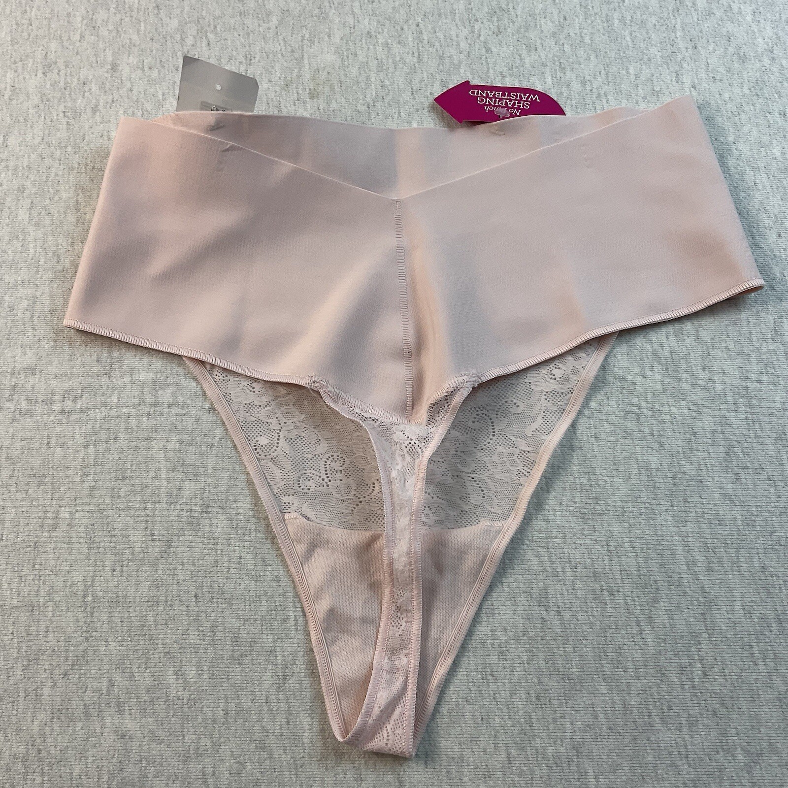 Maidenform Women’s Shaping lace thong Shaping Waistband Size: XL Color: Pink