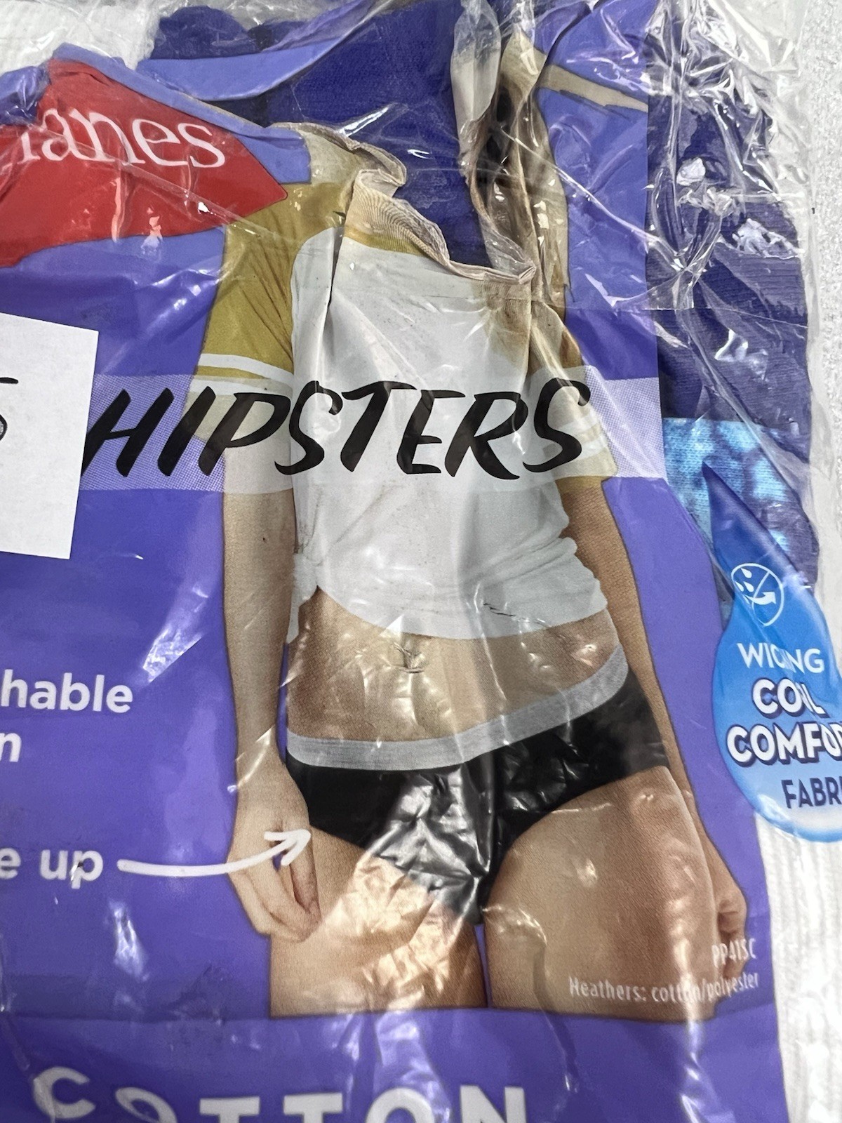 Hanes 5 Pk Hipsters Womens Assorted Colors Cotton No Ride Up Tagless Size 5