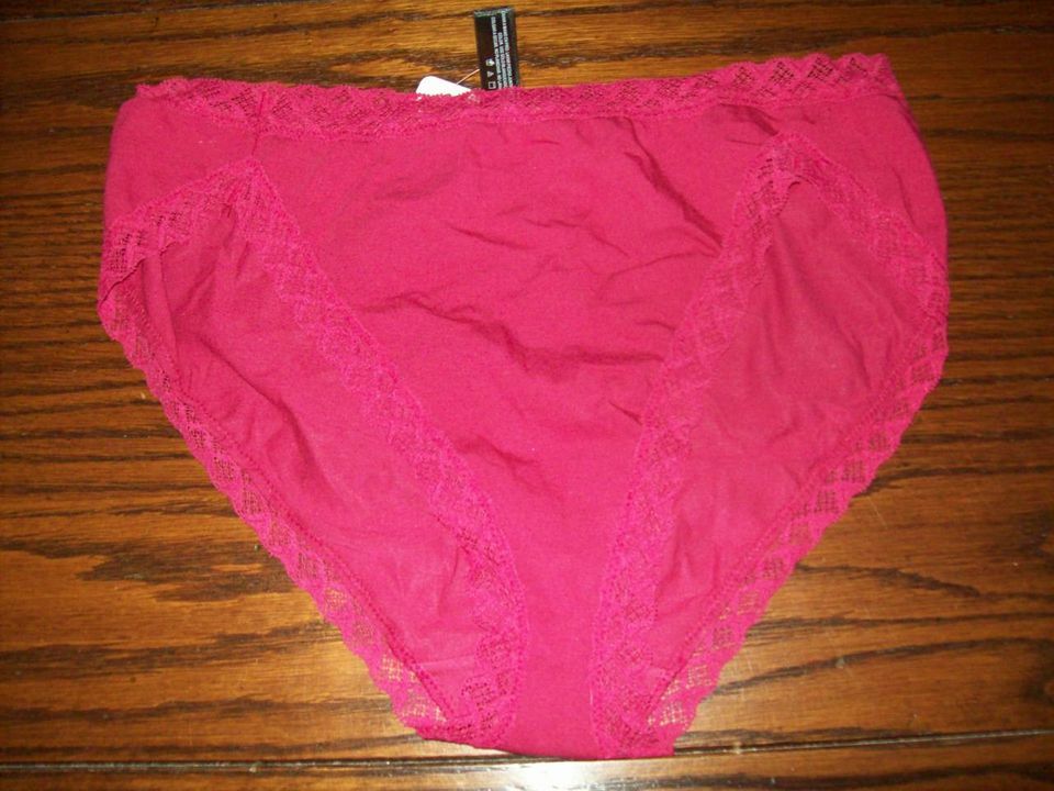 NWT NATORI HI-CUT COTTON SPDX PANTIES 152058 RUBY RD060 XL