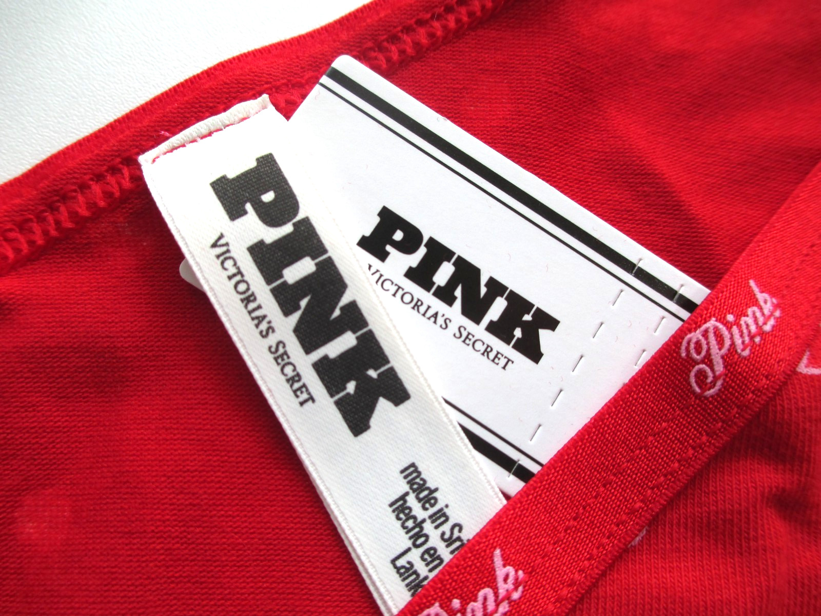 VICTORIA’S SECRET PINK Cotton Tanga High Leg Cheeky Panty S M L XL Red Cherries