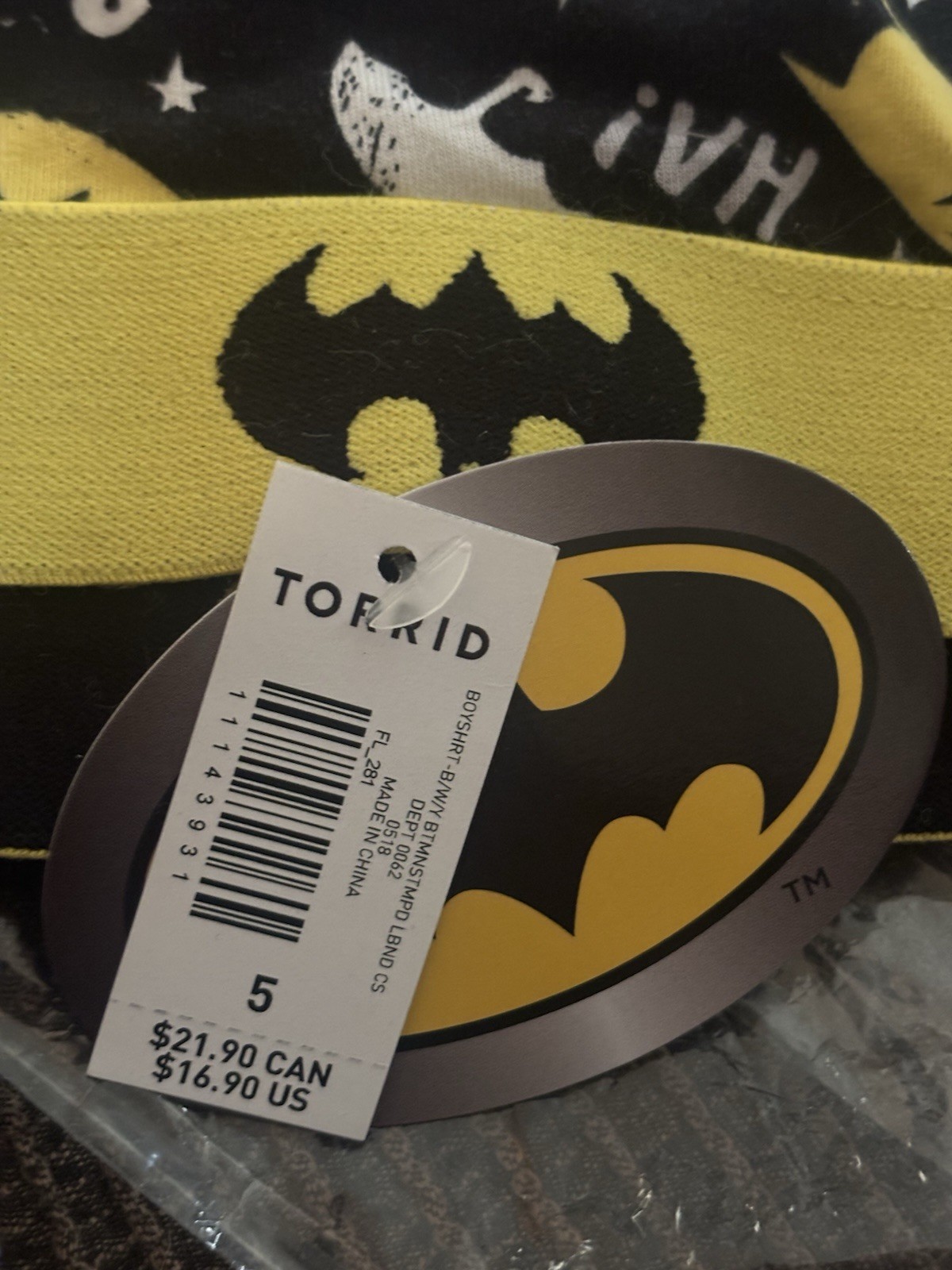 Torrid Plus Sized Women’s Boy Short Panties Batman Size 5 New