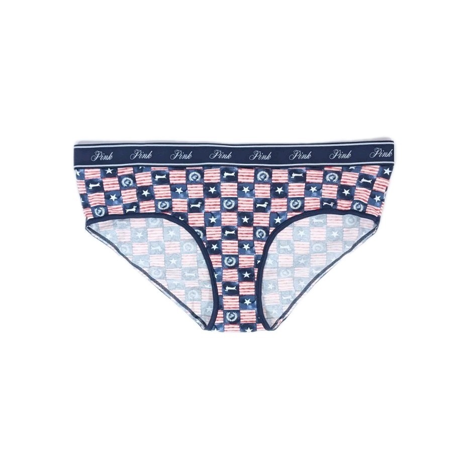 Victoria’s Secret PINK Hiphugger Panty XXL Women 4th of July Panty dog Logo