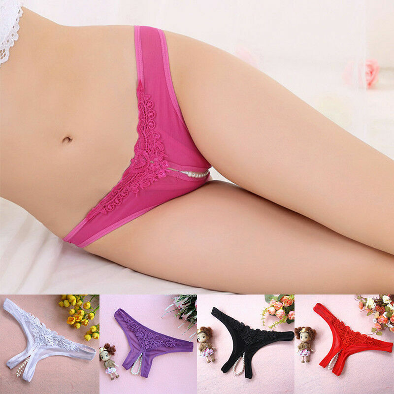 ☆USA☆ Sexy Women Lace Thong G-string Panties Lingerie Underwear Crotchles T-back