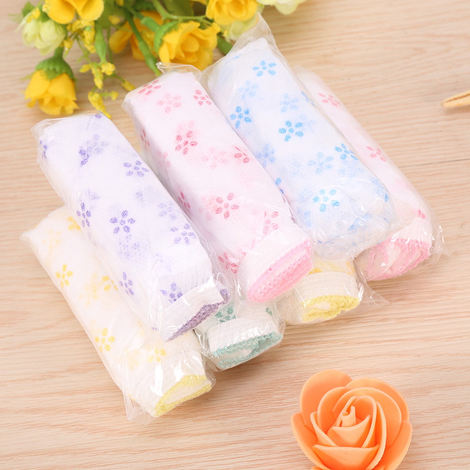 7pcs Women Travel Printed Disposable Pregnant Postpartum Paper Cotton Brief Pant
