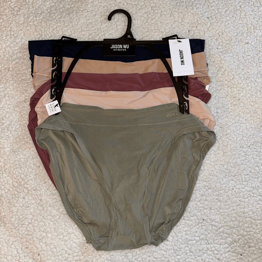 Jason Wu XL Bikini Panty Set of 5 Pairs Multiple Colors- Green Tan Pink Etc NWT