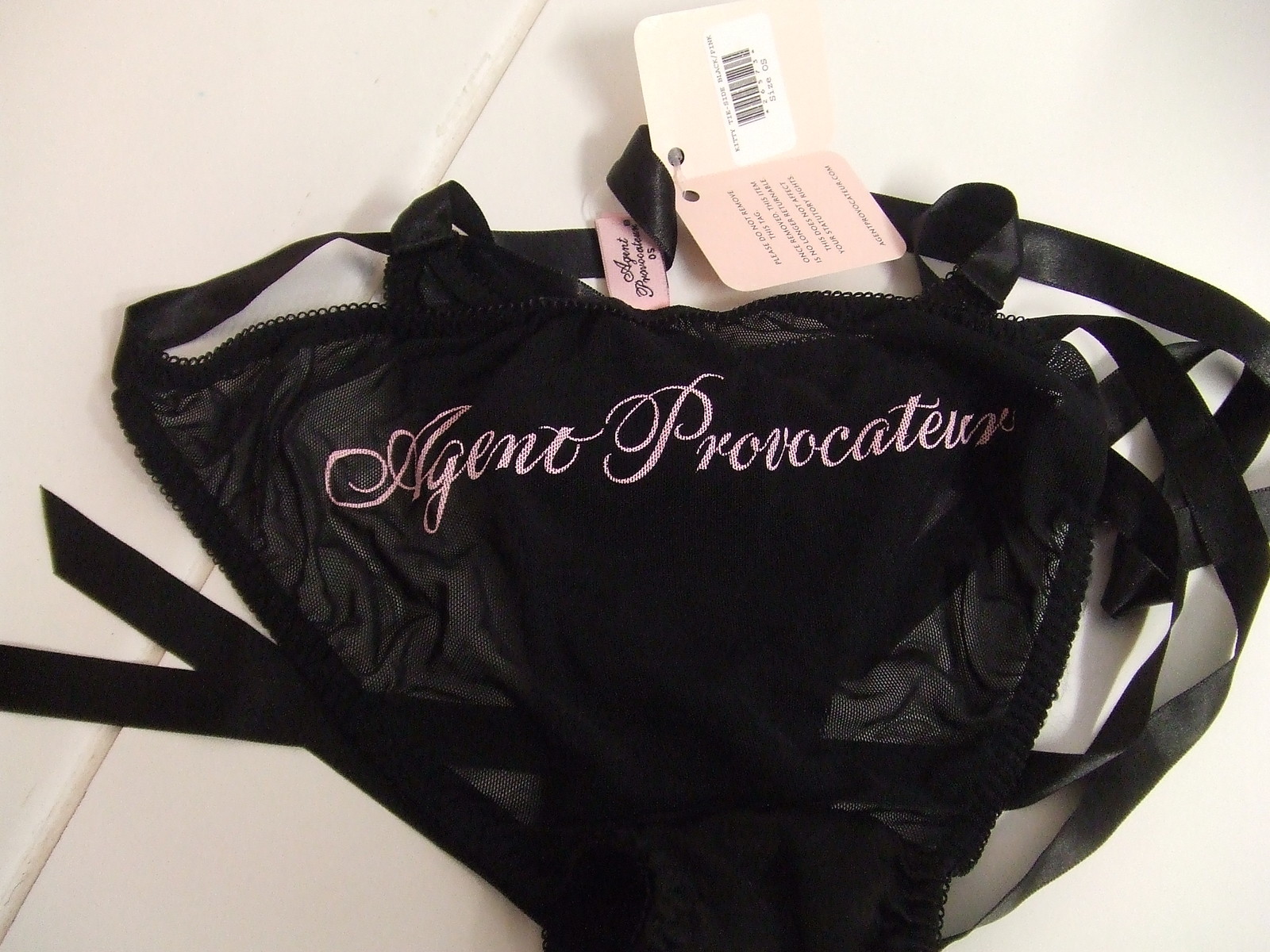 AGENT PROVOCATEUR CLASSIC RARE CUTE BLACK KITTY TIE SIDE ONE SIZE FITS ALL BNWT