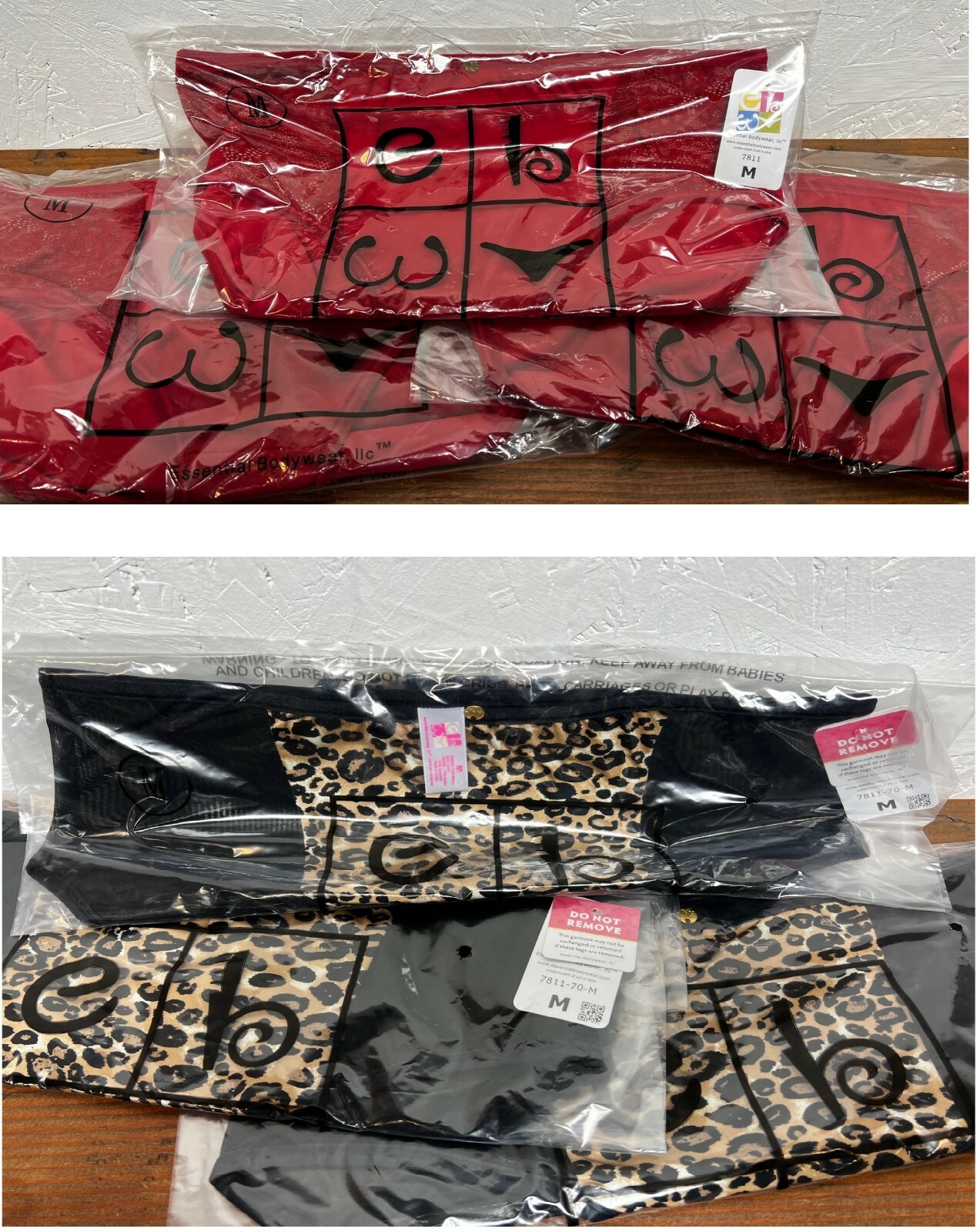 Essential Bodywear Panty Collection – Leopard & Garnet styles – 3 PACK DEAL
