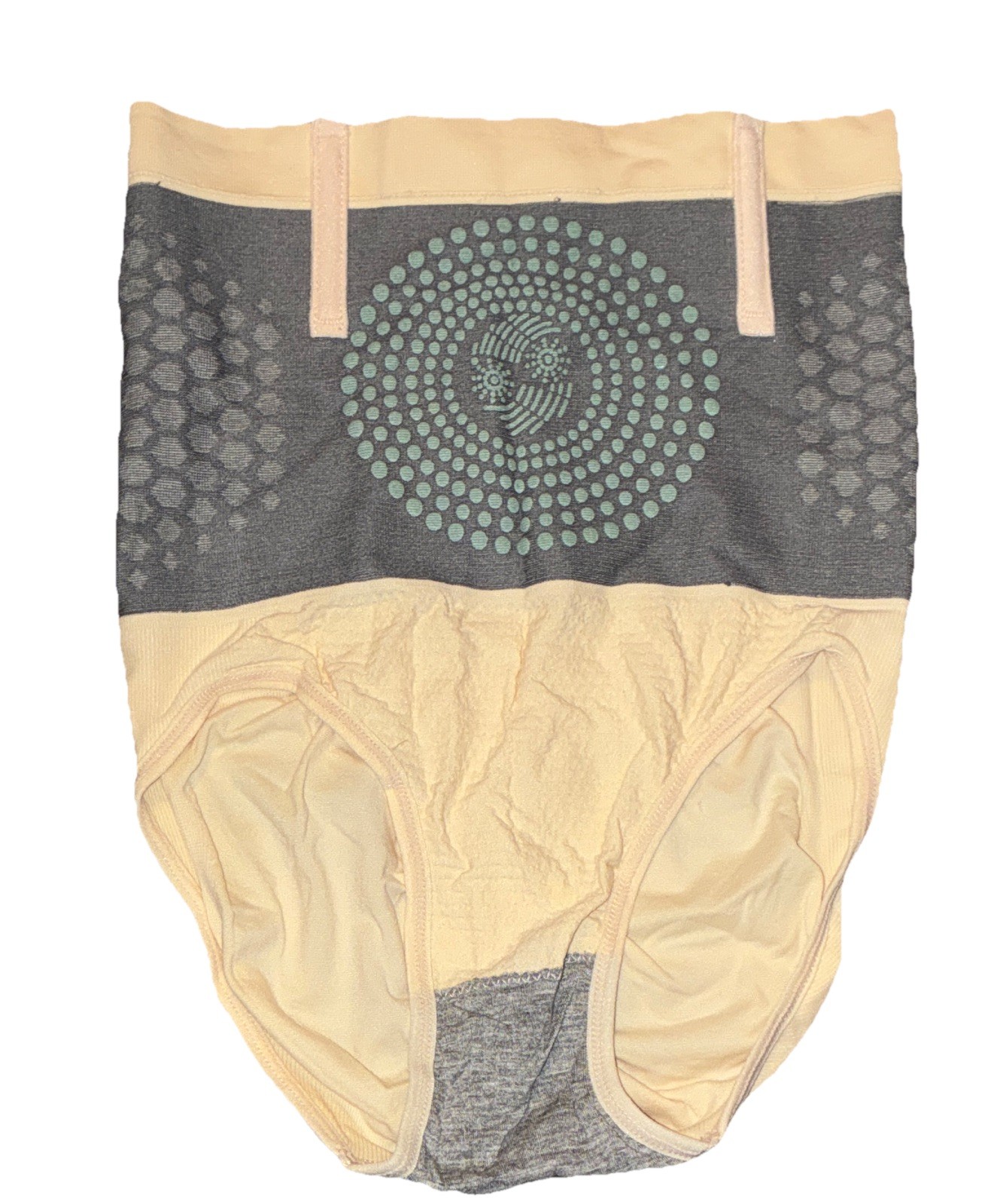 Fashion girl Women’s High-Waisted Solid Panties L Beige/Gray 1 Pack Waist