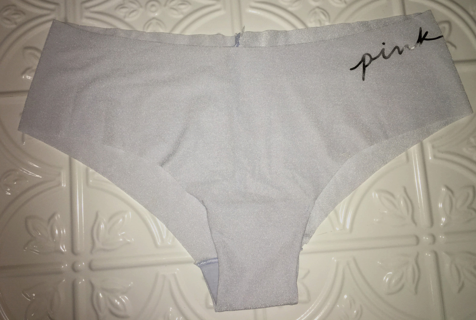 Victoria’s Secret PINK Cheekster Panties Women’s Sz. XL Light Blue Pink Logo