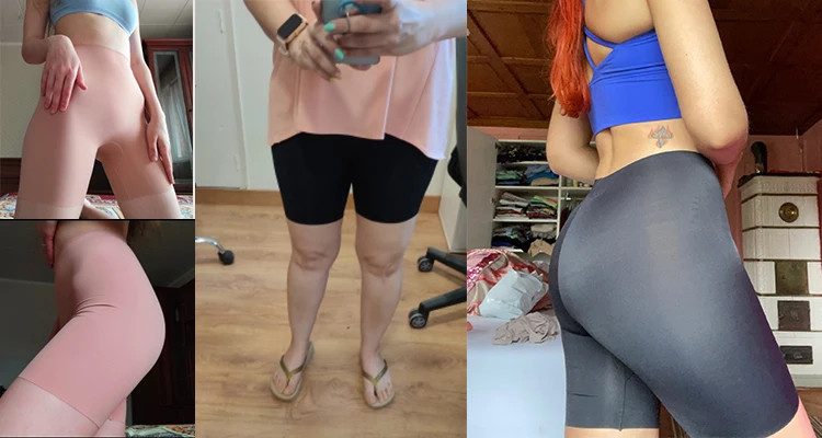 Women Seamless Sports Shorts Ice Silk High Waist Safety Pants Shaping Underwear