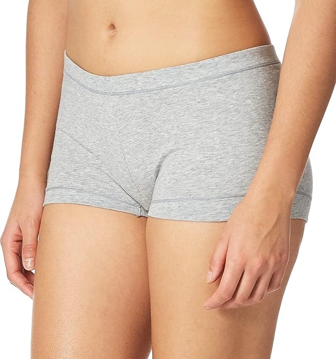 Maidenform Cotton Boyshort Underwear Grey Heather Size S L26635