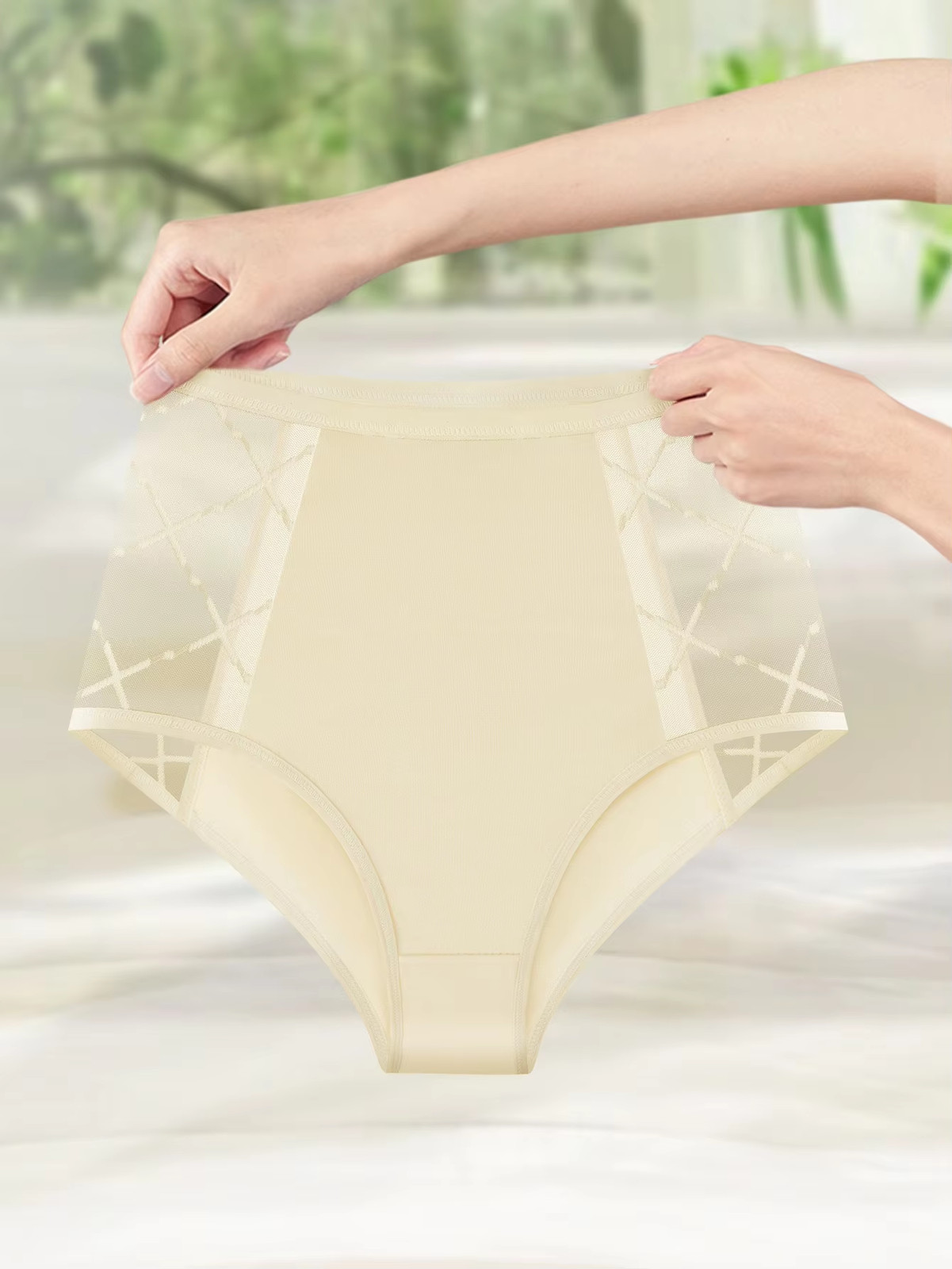 4 Pack Female Ice Silk Panties Full Briefs Set Sexy High Waist Women’s Panties