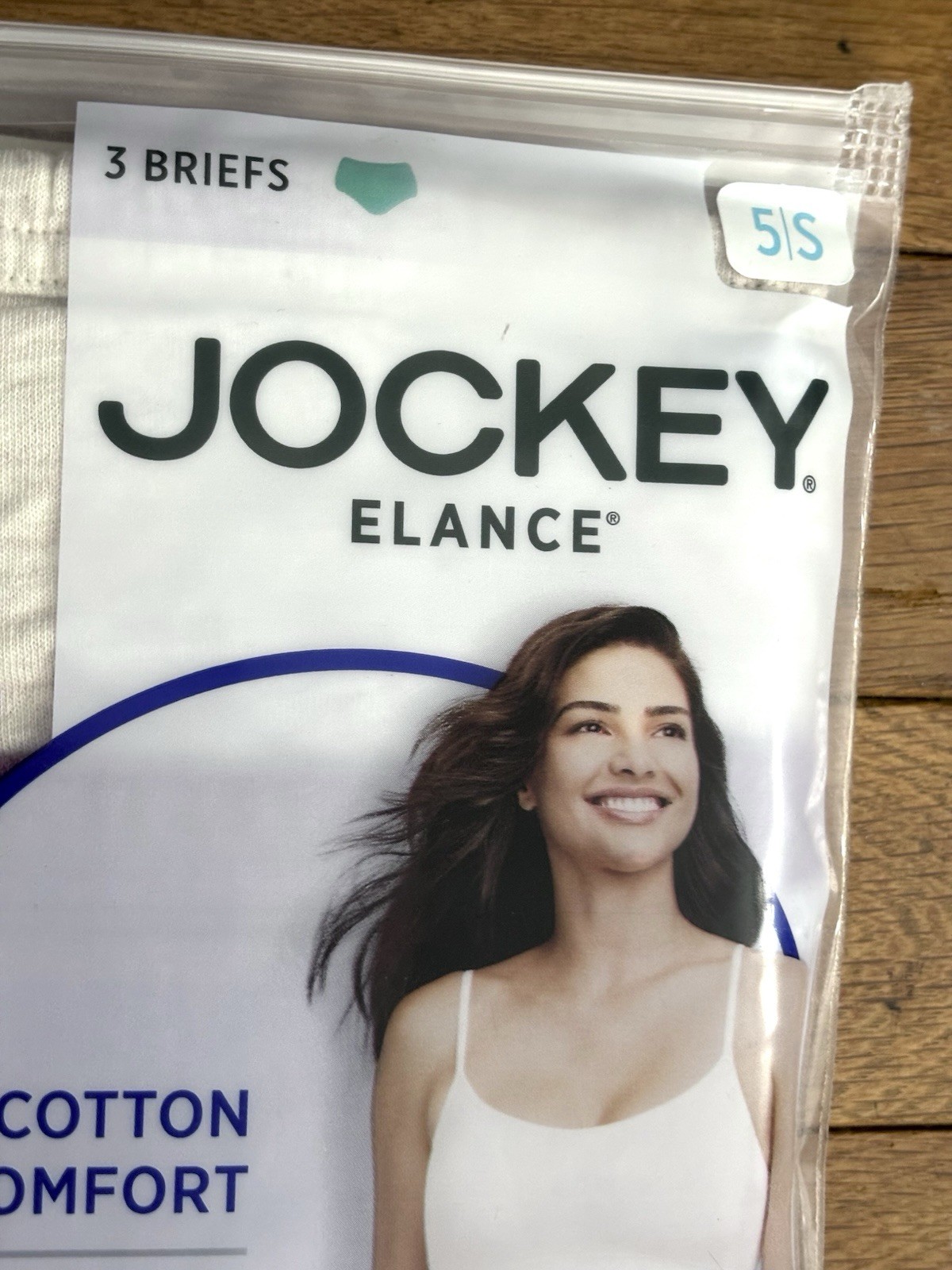 Women’s Size Small 5 Jockey Elance 3-Pack Comfort Brief Panty 100% Cotton