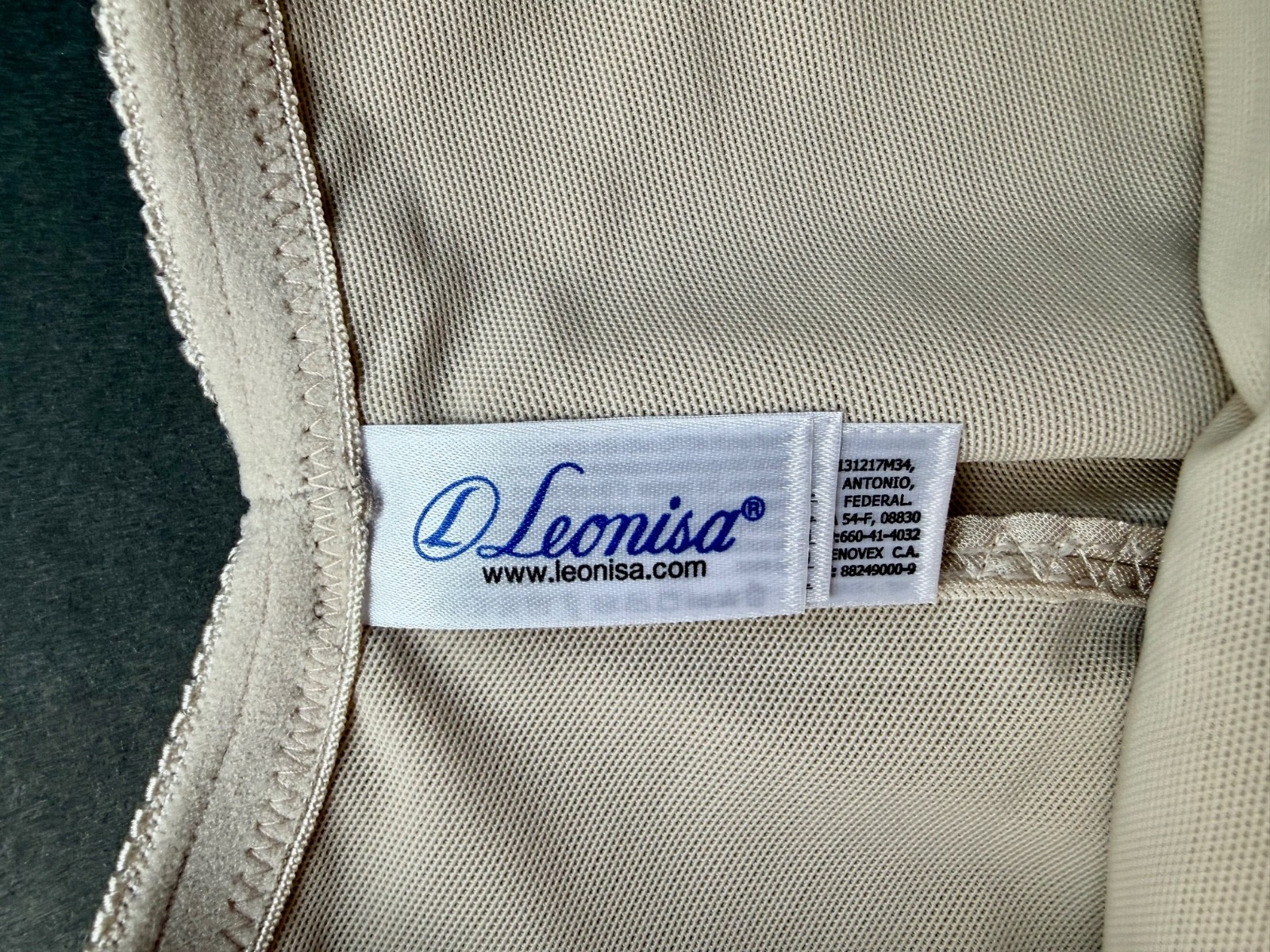 NWT Leonisa High-Waisted classic Panty Shaper 01282 Size L Beige Shapewear
