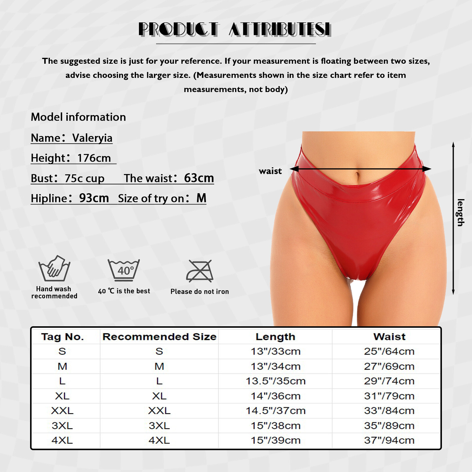 Womens Sexy Patent Leather Briefs Solid Color Buckle Belted Panties Underwear