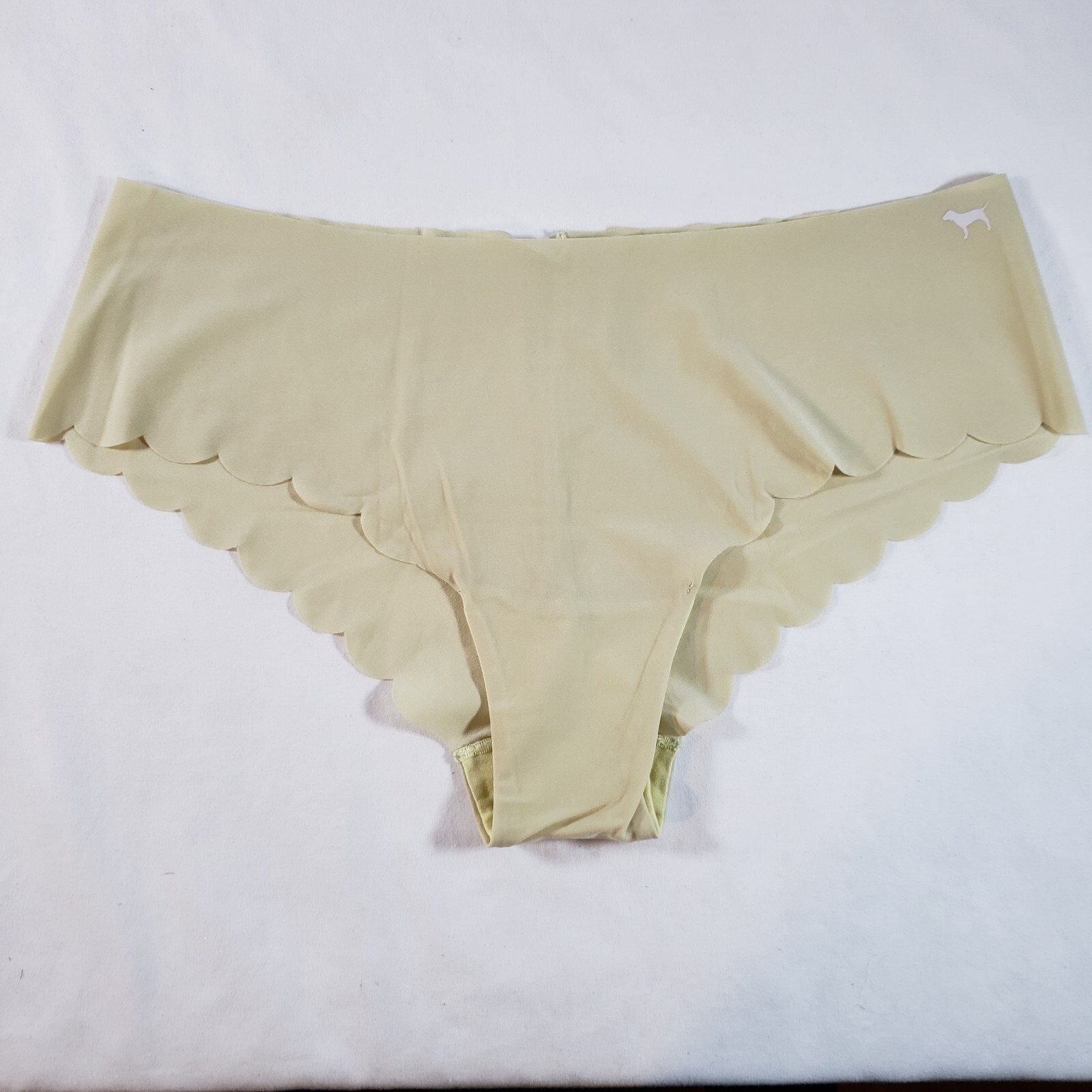 Victoria’s Secret PINK Seamless Cheekster Large Yellow Green Scalloped Edge
