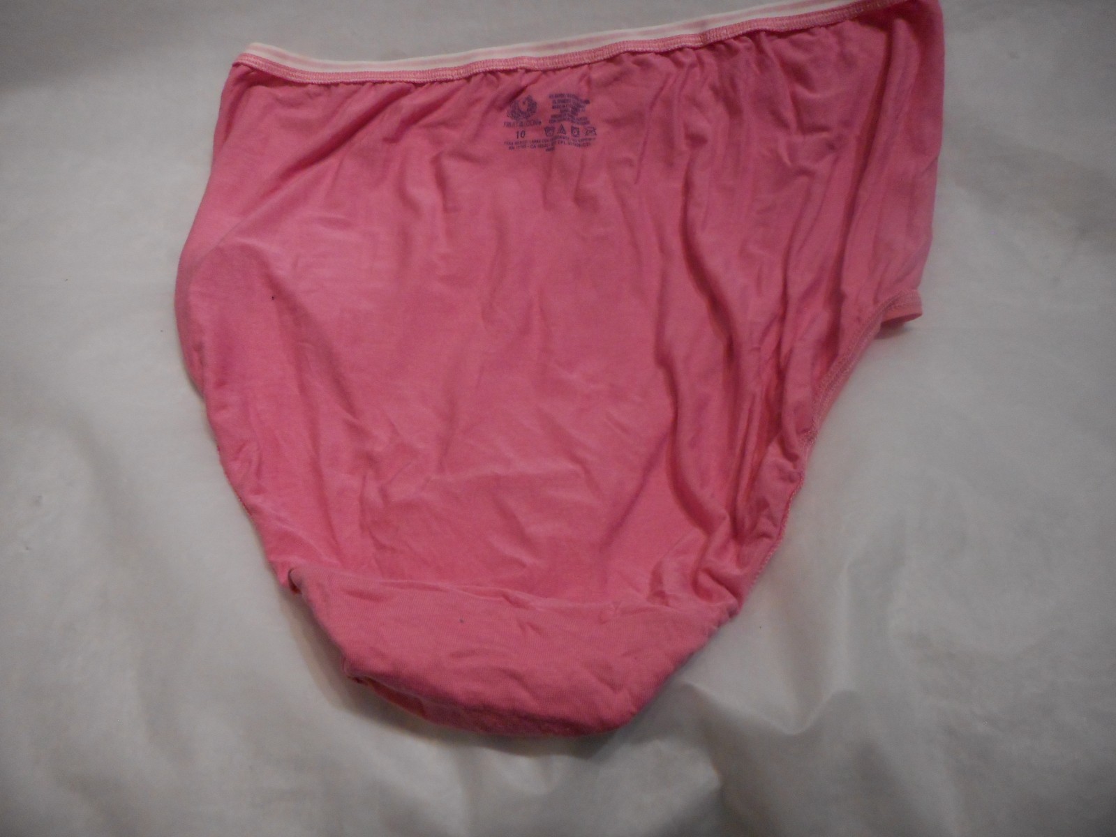 1 Fruit OF Loom Women’s Pink Brief Panty Size 10