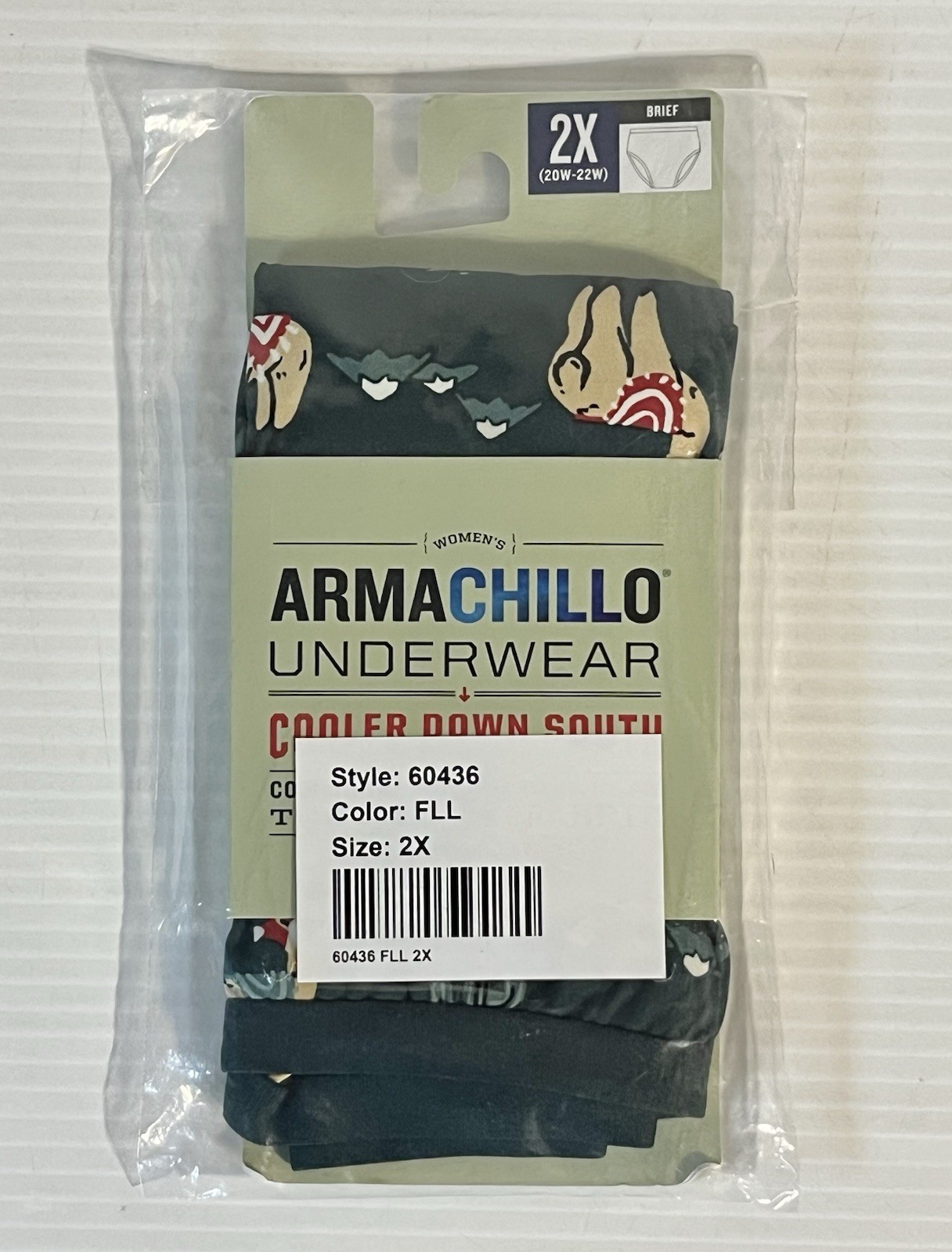 Duluth Women’s Armachillo Cooling Underwear Brief/ Llama Print Size 2X (20w-22w)