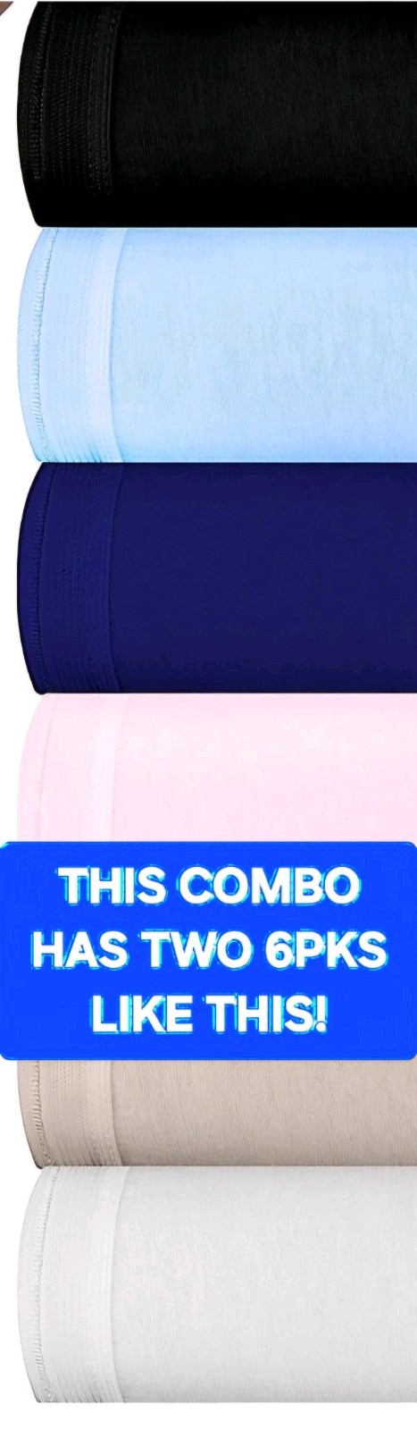 SZ 10 Fruit of the Loom SIGNATURE HI-CUTS COMBO TWO 6PK Navy Asst 100% Cott+Gift
