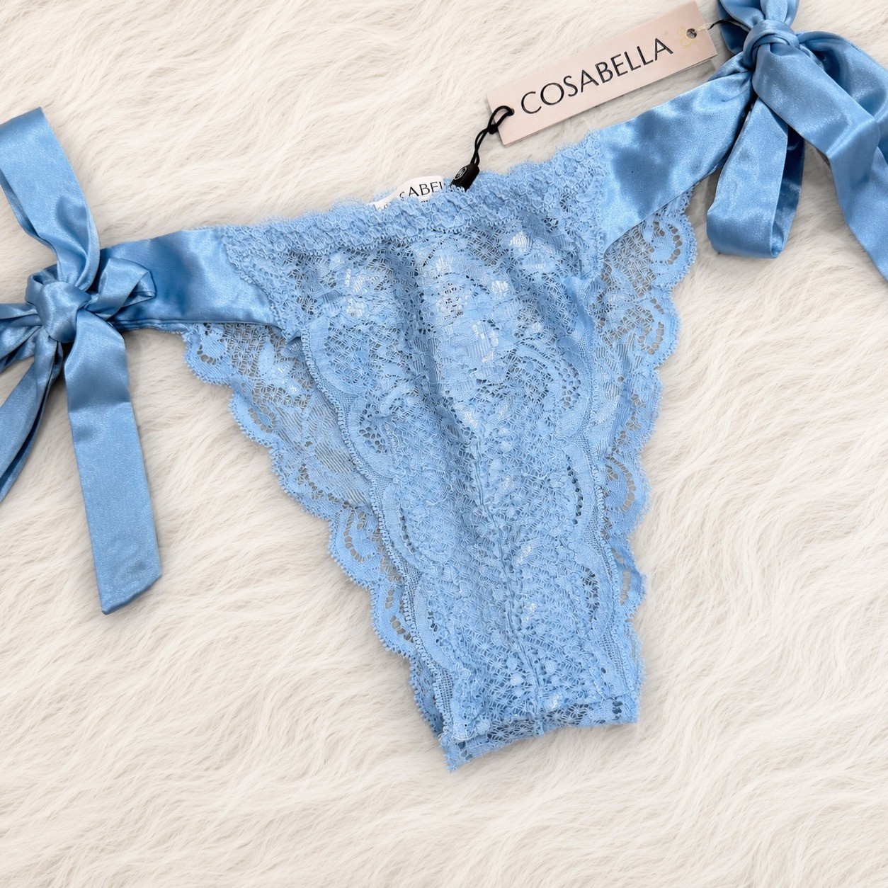 COSABELLA NSN Side Tie Brazilian Panty Aasmani Blue / Size S/M – NWT