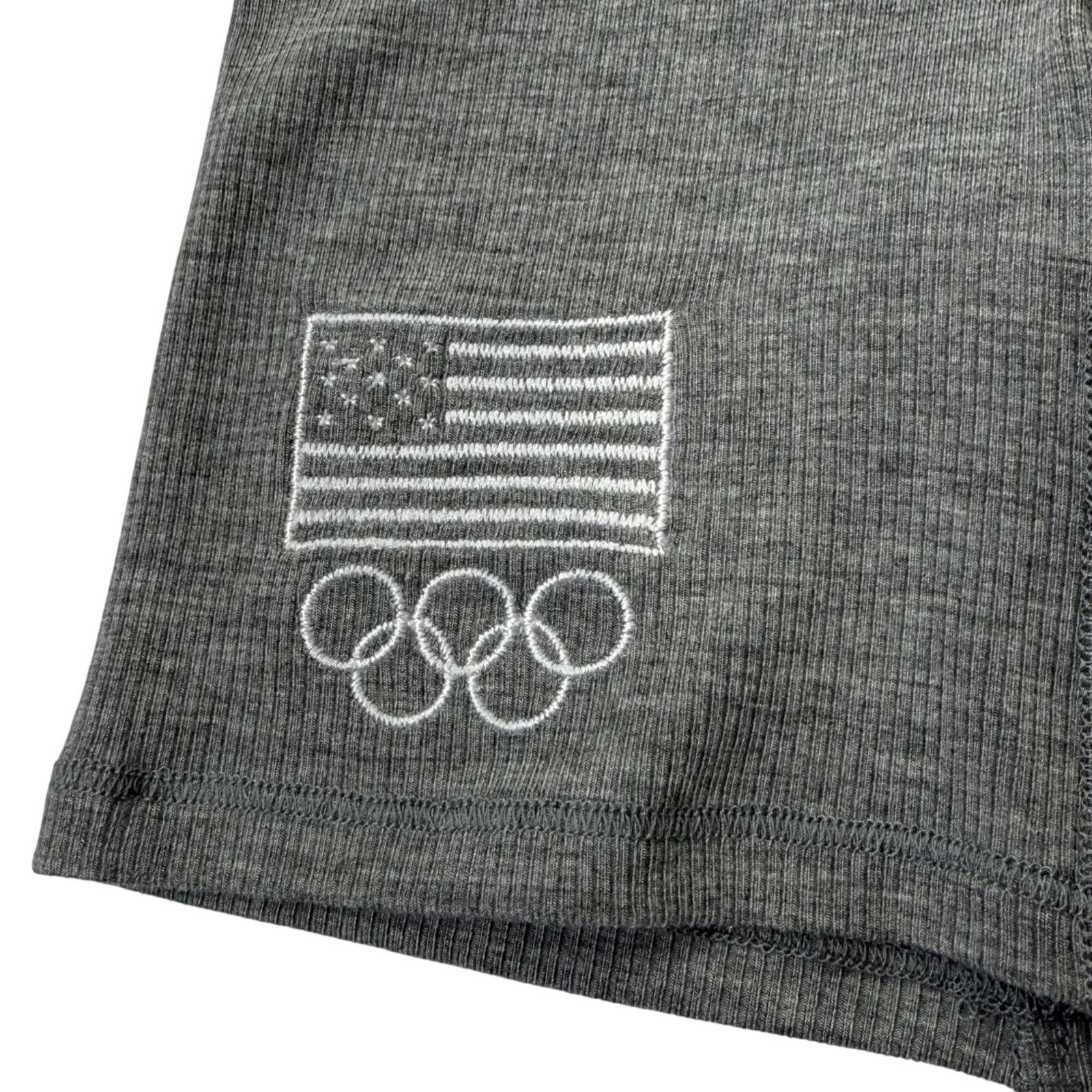SKIMS Soft Lounge Boxer Short Team USA Heather Gray XXS