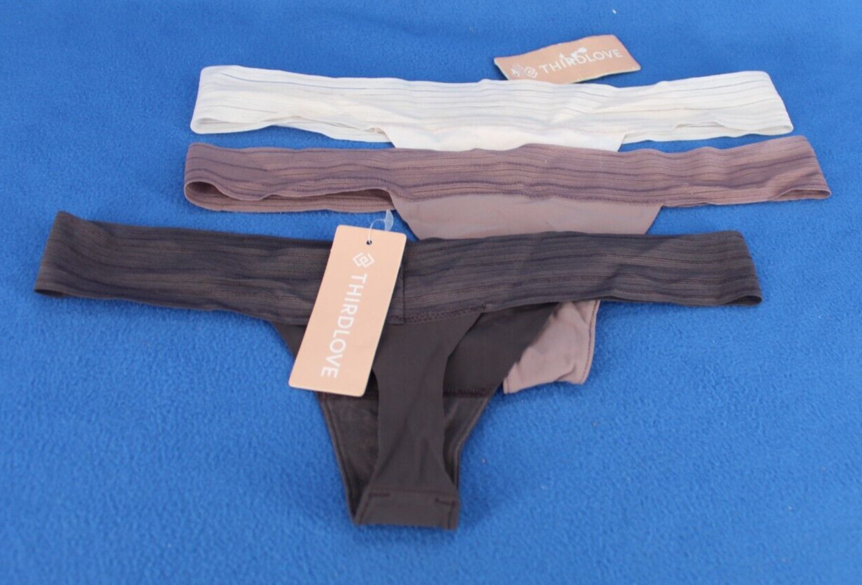 Third Love Thong Colorful Panties Bundle Lot of 3 NWT Size XS #D1700-11