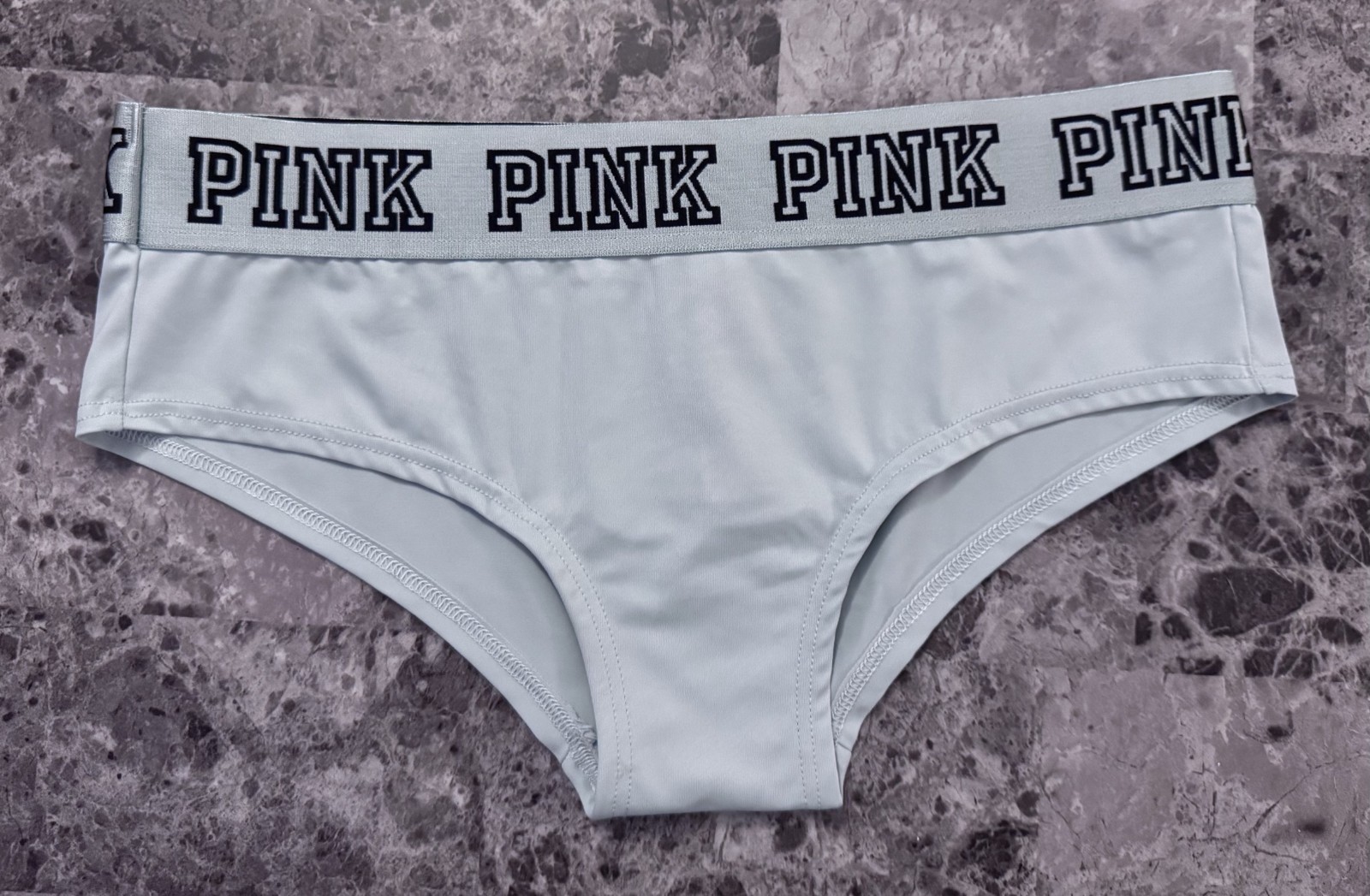 NWT VICTORIA’S SECRET PINK S SMOOTH BLUE THICK WAISTBAND RARE HIPSTER PANTIES
