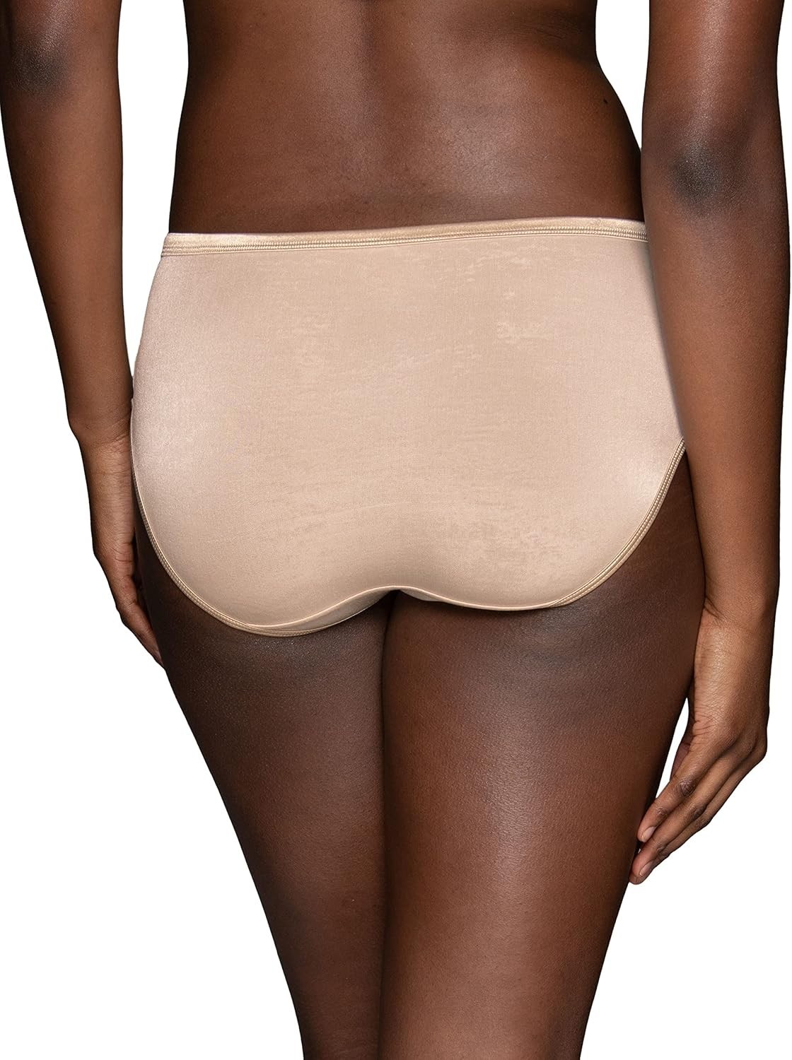 Illumination Silky Stretch Hipster Panties with Satin Trim – Rose Beige, Size 6