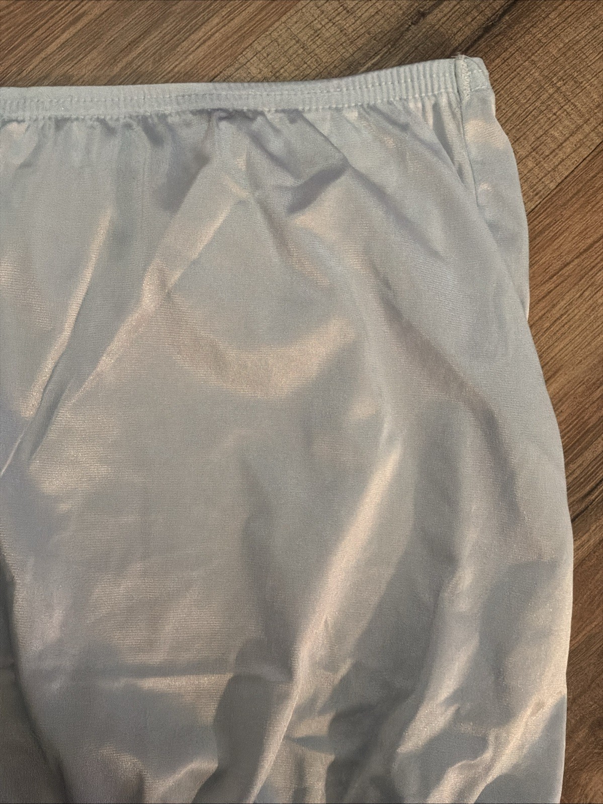 VANITY FAIR Sz 9/2XL Silky NYLON BRIEF Panty 16345 GRANNY PANTY Baby Blue NEW