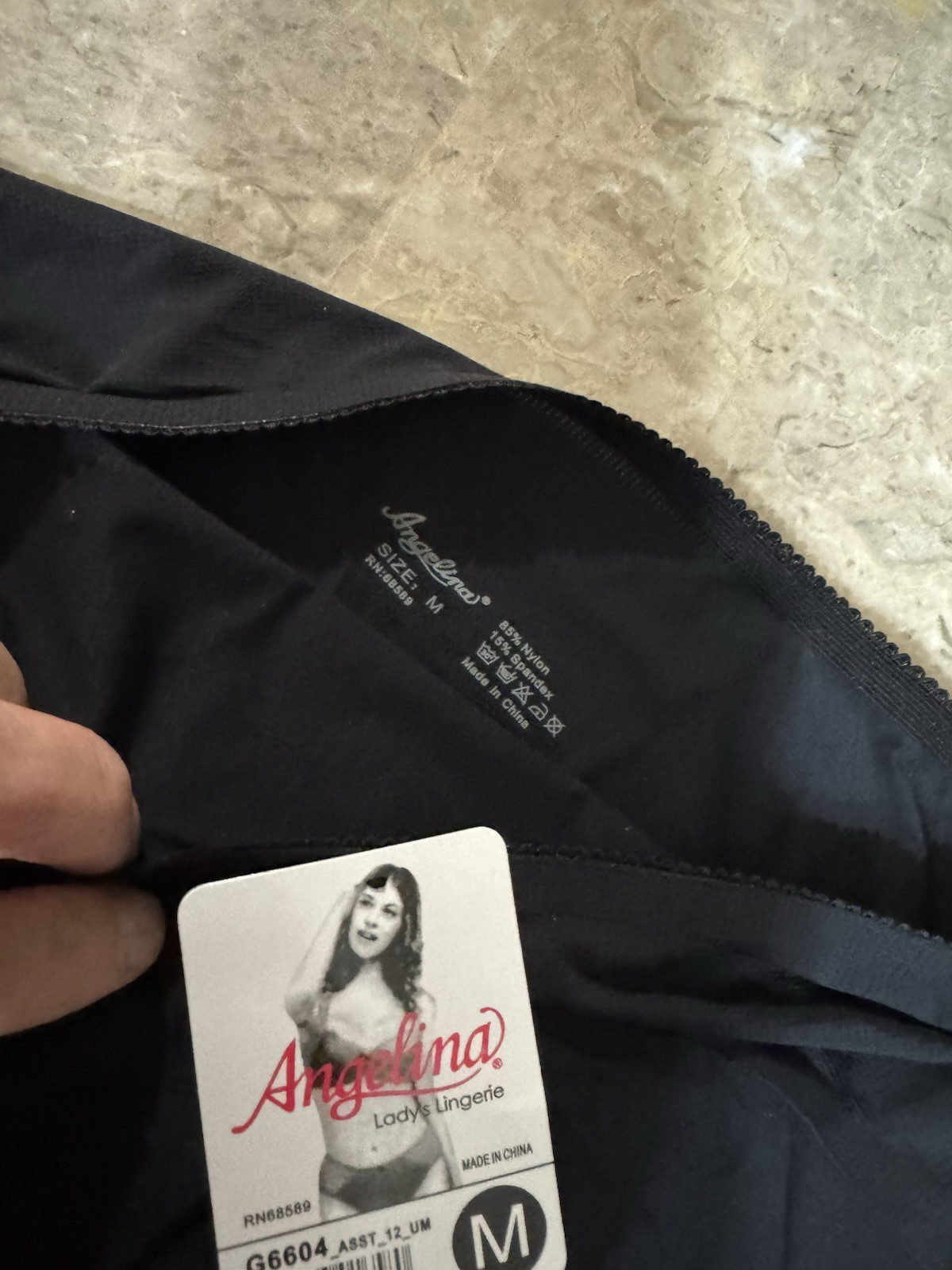 ANGELINA LADIES LINGERIE PANTY! BLACK . MEDIUM ( RUNS SMALL ) NEW!
