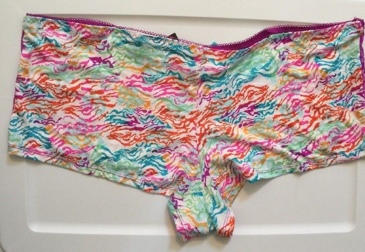 Multi-Colored Hipster Panties Size 3X/10 Flirty Sexy Sheer Fuchsia Lace Sides